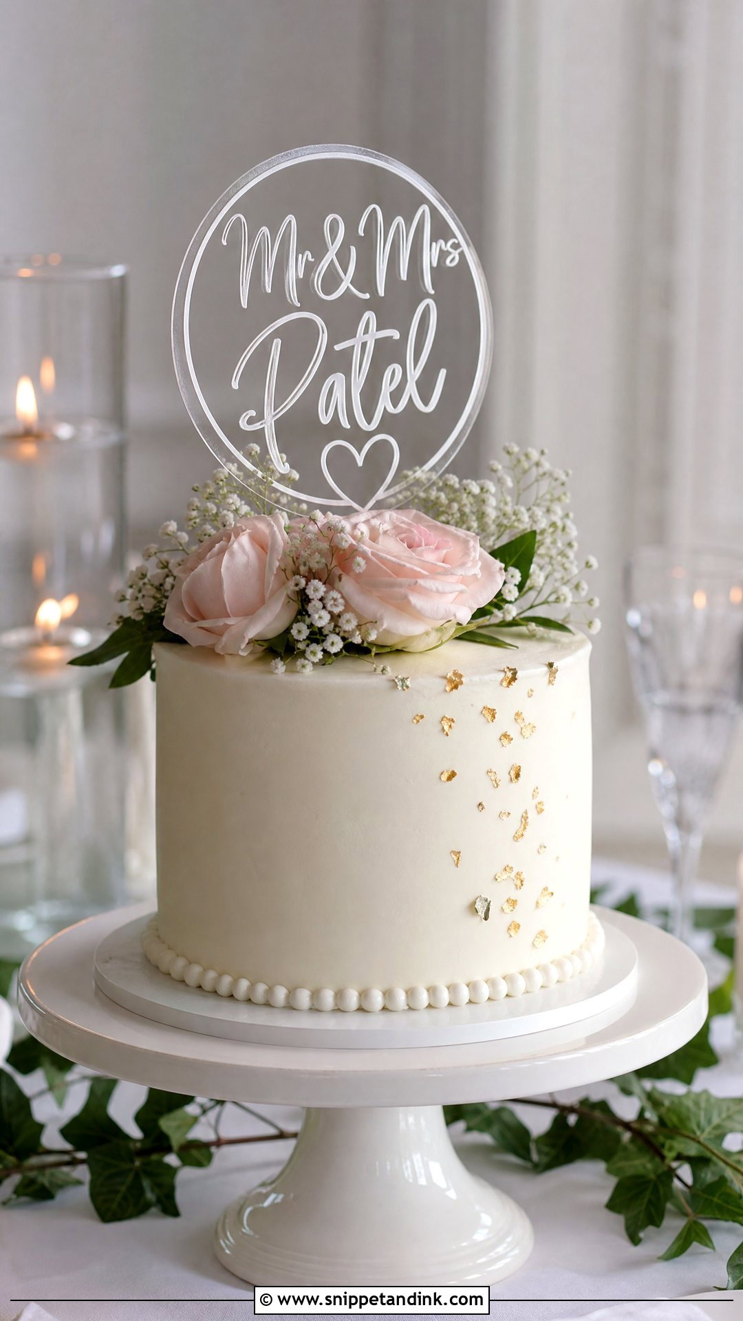 1 Kg Wedding Cake With Acrylic Topper - Snippet and Ink - 30 1 Kg Cake Designs for Wedding