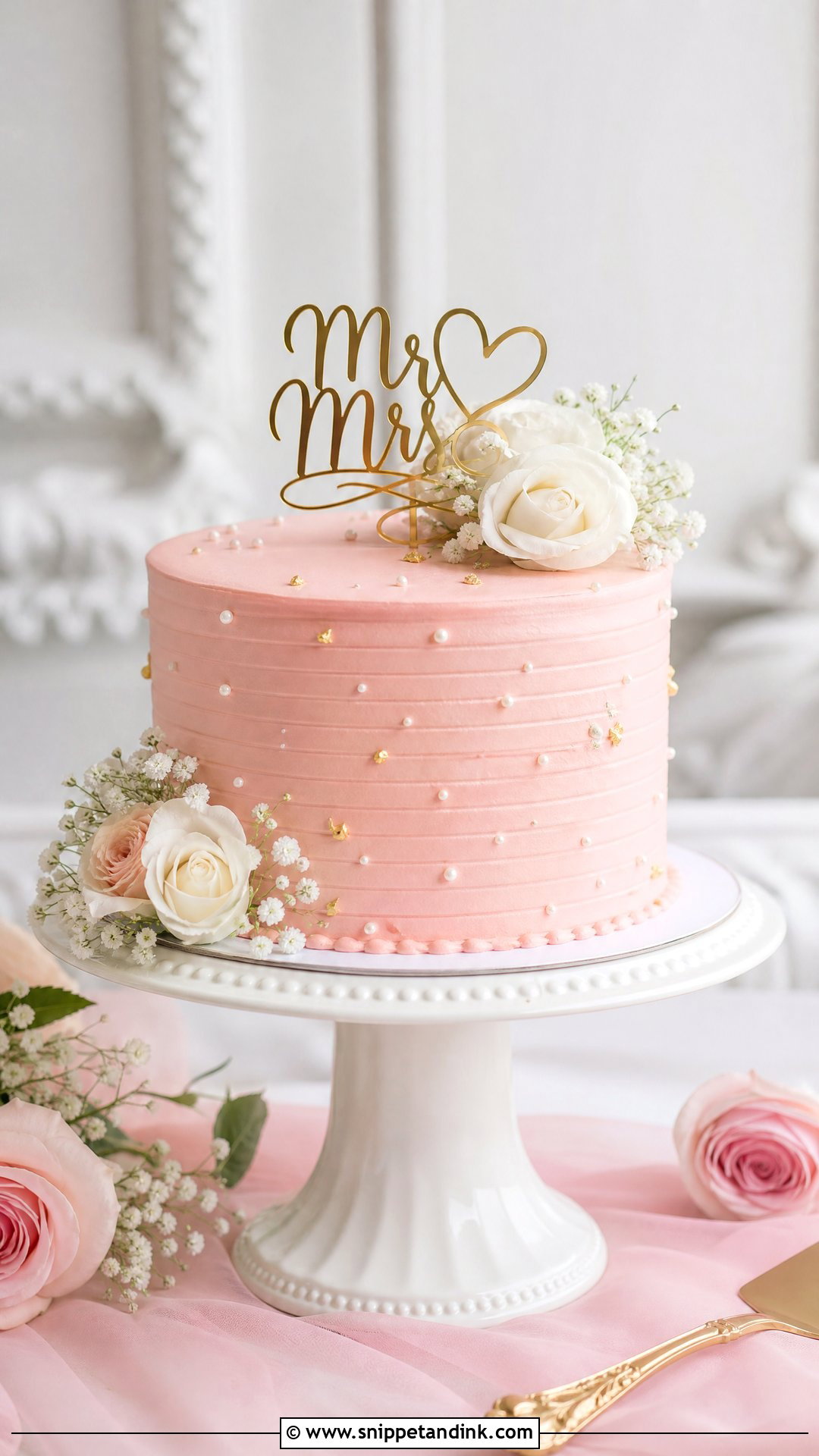 1 Kg Wedding Cake With Blush Pink Frosting - Snippet and Ink - 30 1 Kg Cake Designs for Wedding
