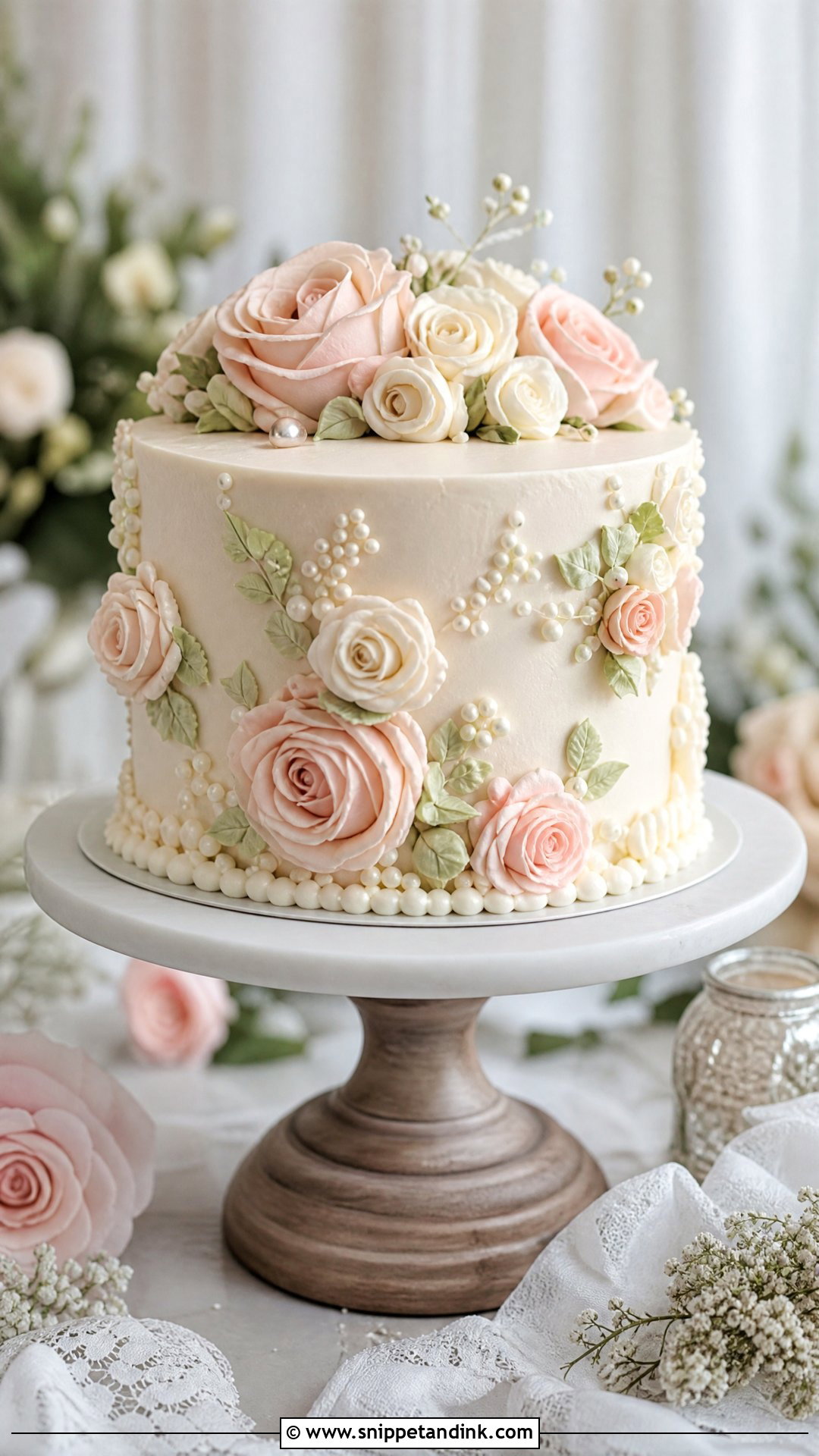 1 Kg Wedding Cake With Buttercream Roses - Snippet and Ink - 30 1 Kg Cake Designs for Wedding