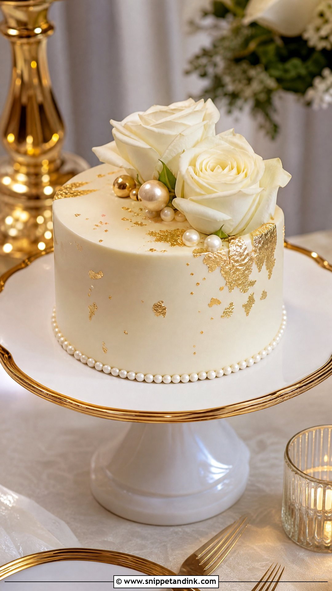 1 Kg Wedding Cake With Gold Leaf - Snippet and Ink - 30 1 Kg Cake Designs for Wedding