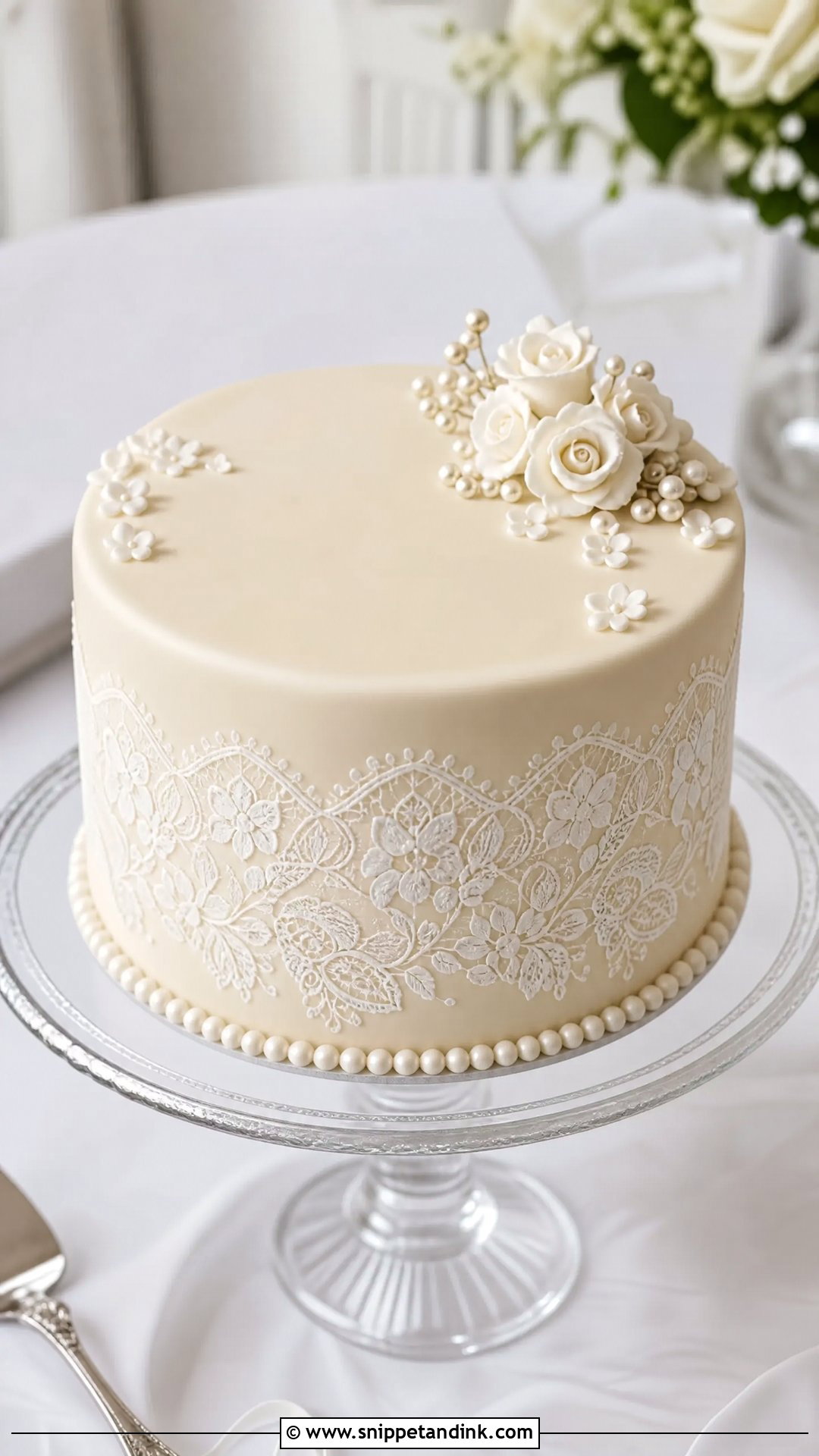 1 Kg Wedding Cake With Lace Pattern - Snippet and Ink - 30 1 Kg Cake Designs for Wedding