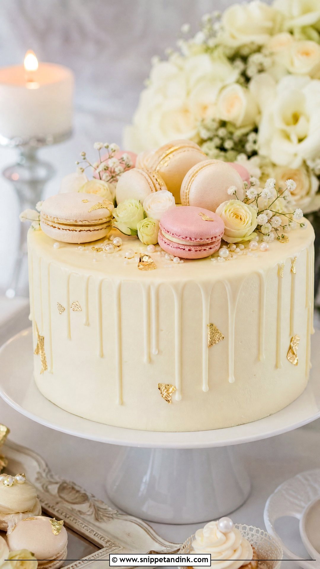 1 Kg Wedding Cake With Macaron Topping - Snippet and Ink - 30 1 Kg Cake Designs for Wedding