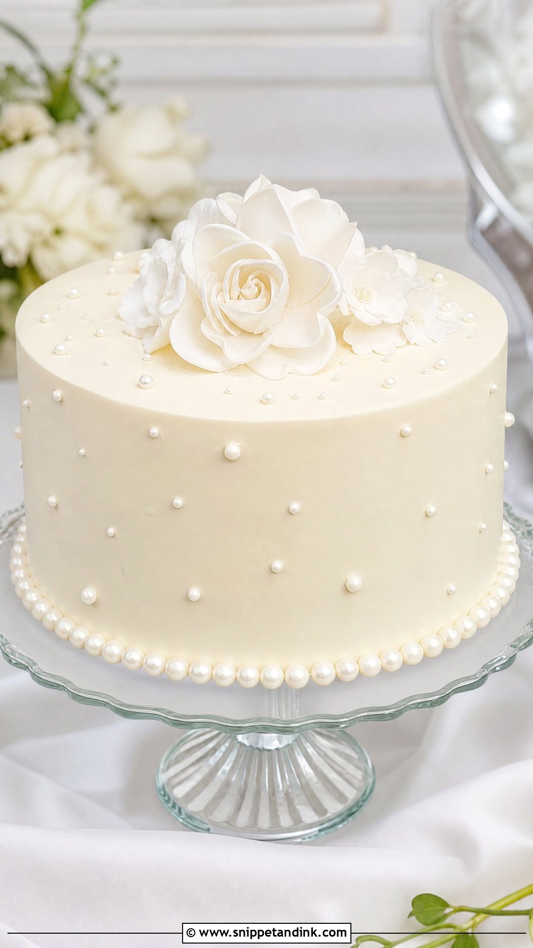 1 Kg Wedding Cake With Pearl Border - Snippet and Ink - 30 1 Kg Cake Designs for Wedding