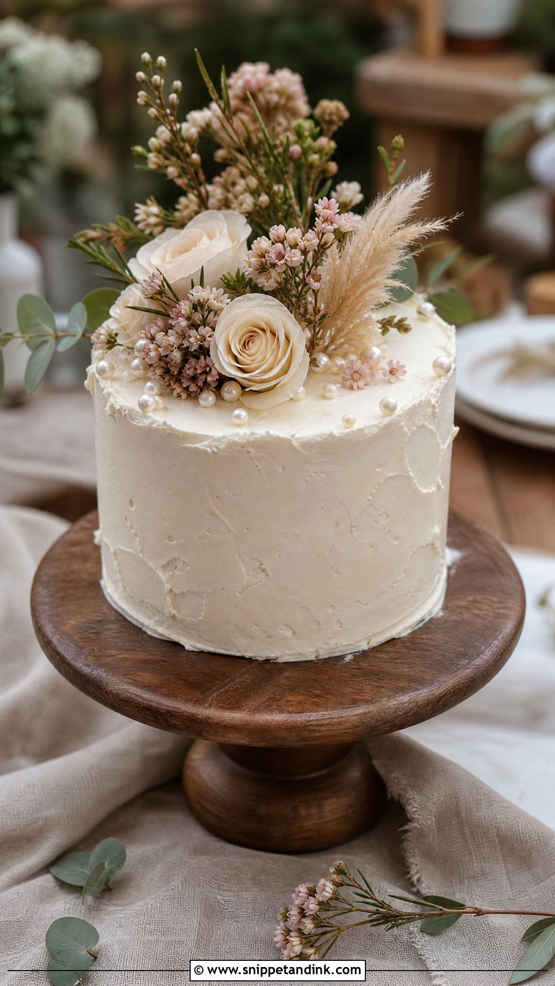 1 Kg Wedding Cake With Rustic Flowers - Snippet and Ink - 30 1 Kg Cake Designs for Wedding