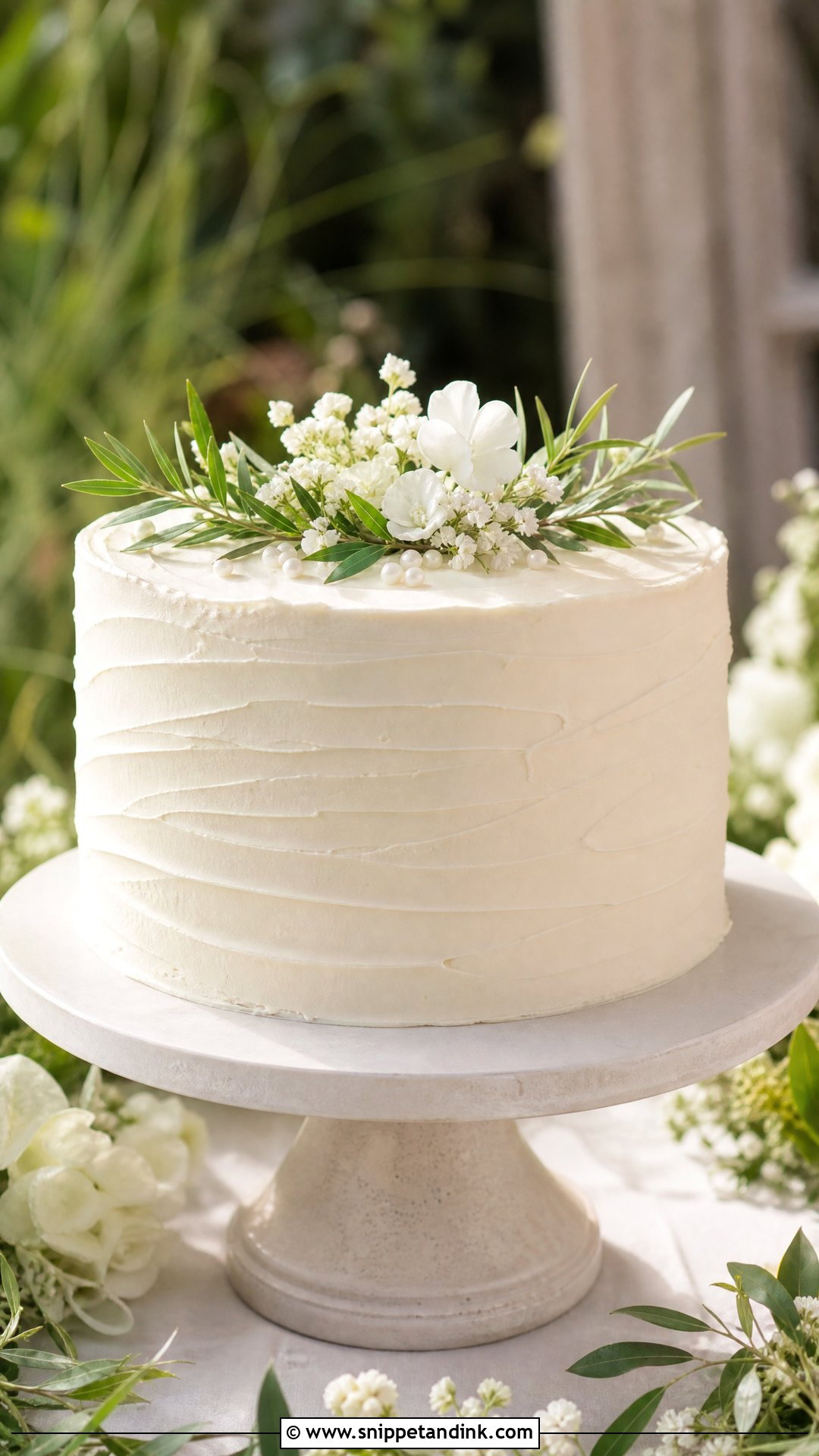 1 Tier Wedding Cake With Buttercream Texture - Snippet and Ink - 25 1 Tier Cake Ideas for Wedding
