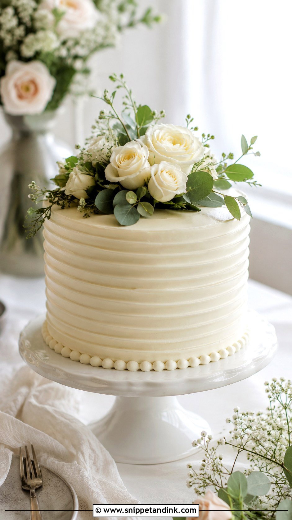 1 Tier Wedding Cake With Buttercream - Snippet and Ink - 20 1 Tier Wedding Cakes