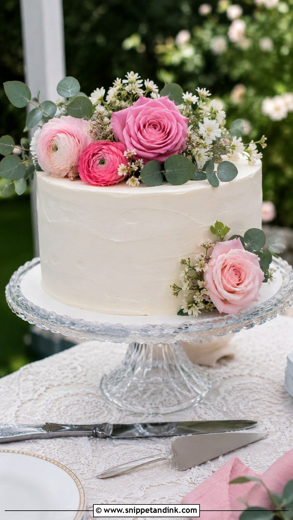 1 Tier Wedding Cake With Flowers - Snippet and Ink - 20 1 Tier Wedding Cakes