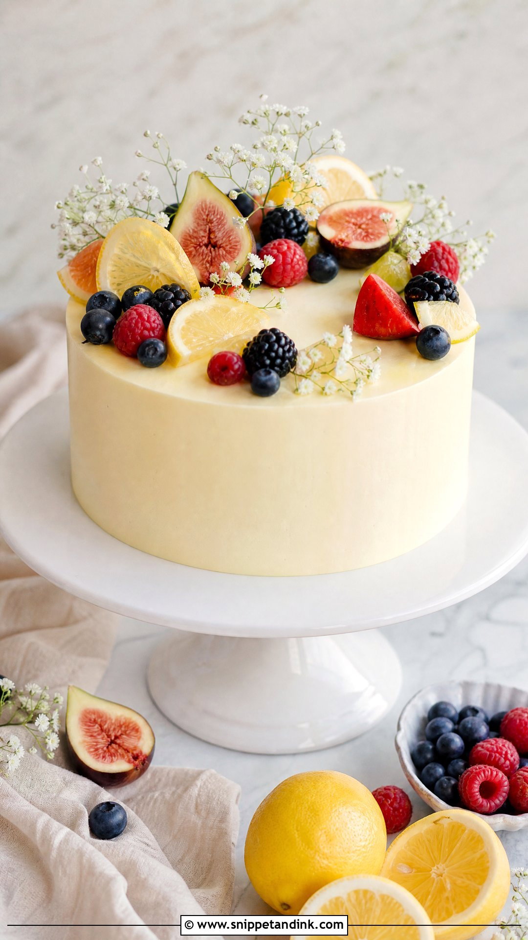 1 Tier Wedding Cake With Fresh Fruit - Snippet and Ink - 25 1 Tier Cake Ideas for Wedding