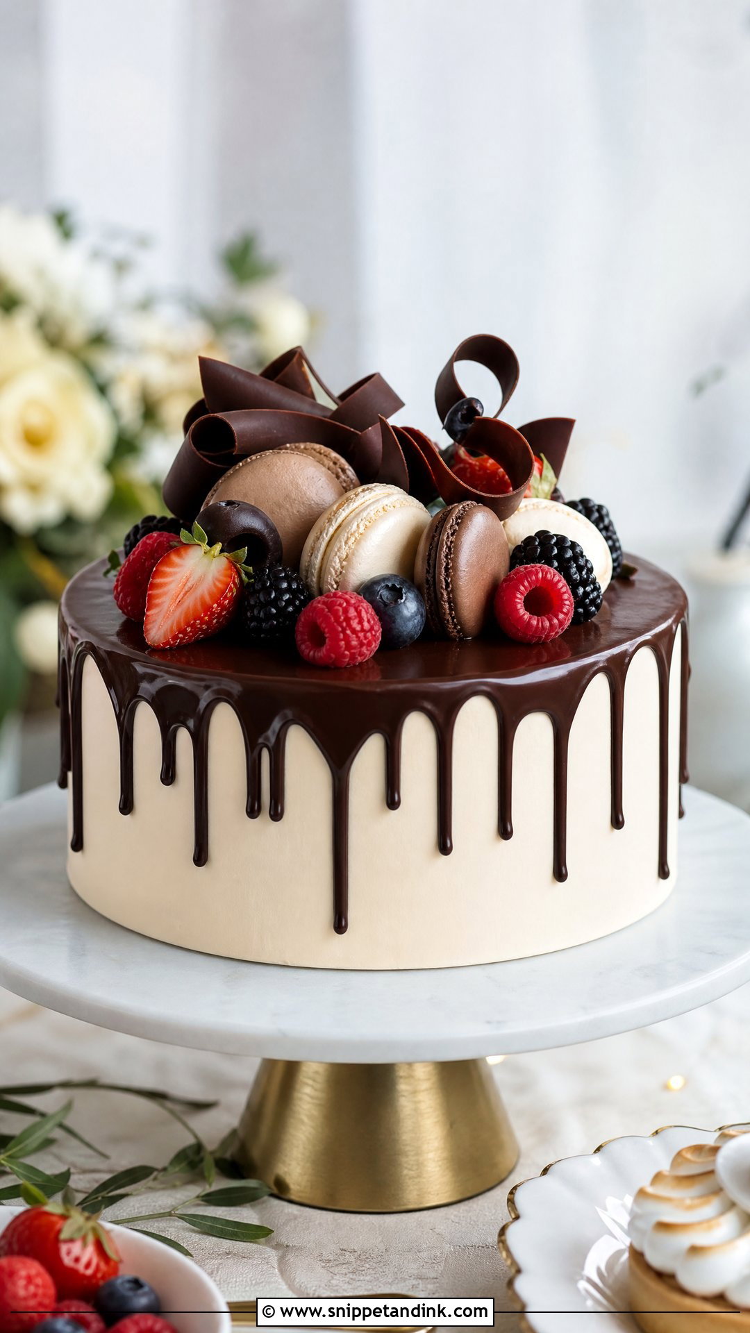 1 Tier Wedding Cake With Ganache Drip - Snippet and Ink - 25 1 Tier Cake Ideas for Wedding