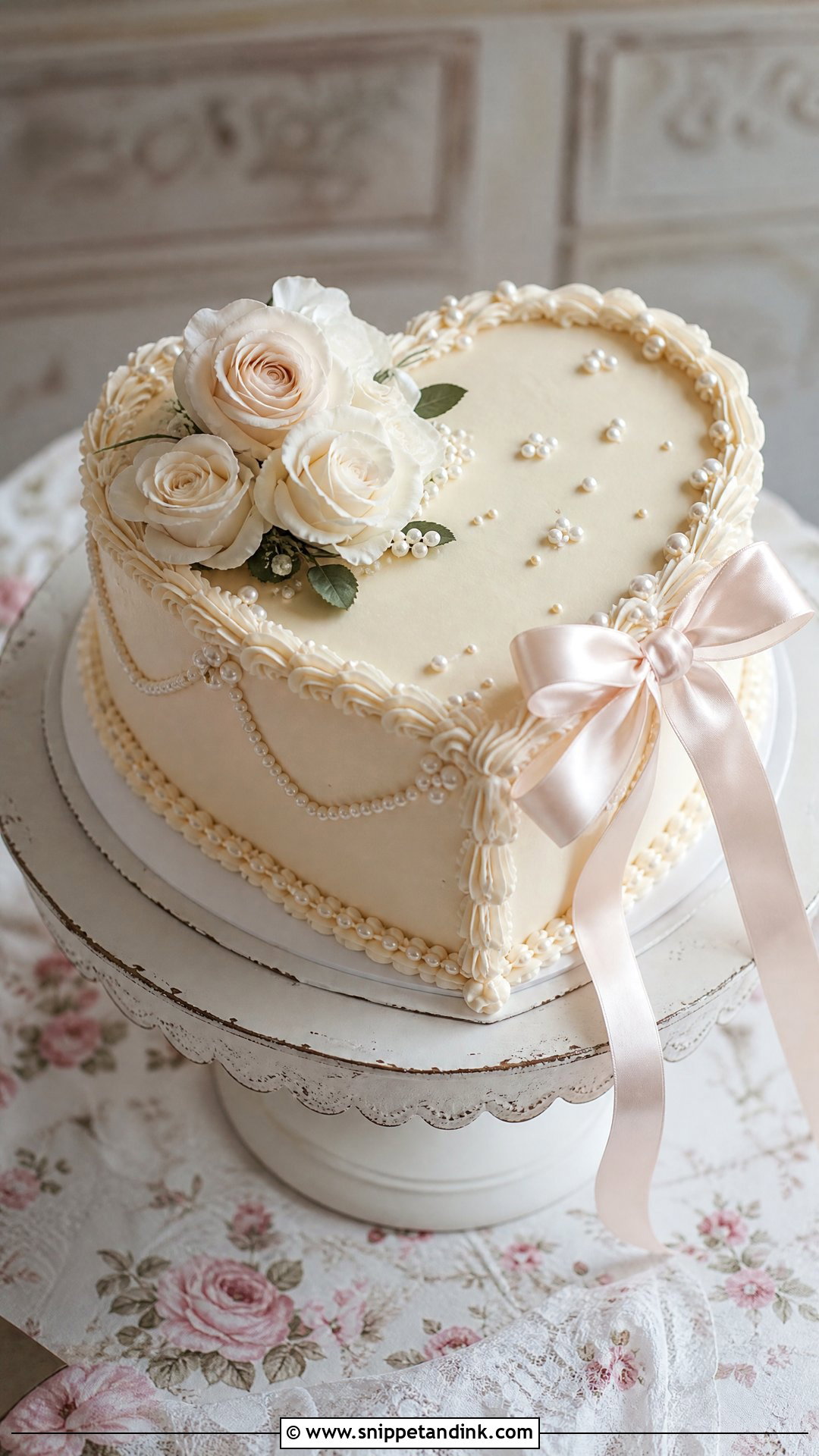 1 Tier Wedding Cake With Heart Shape - Snippet and Ink - 25 1 Tier Cake Ideas for Wedding