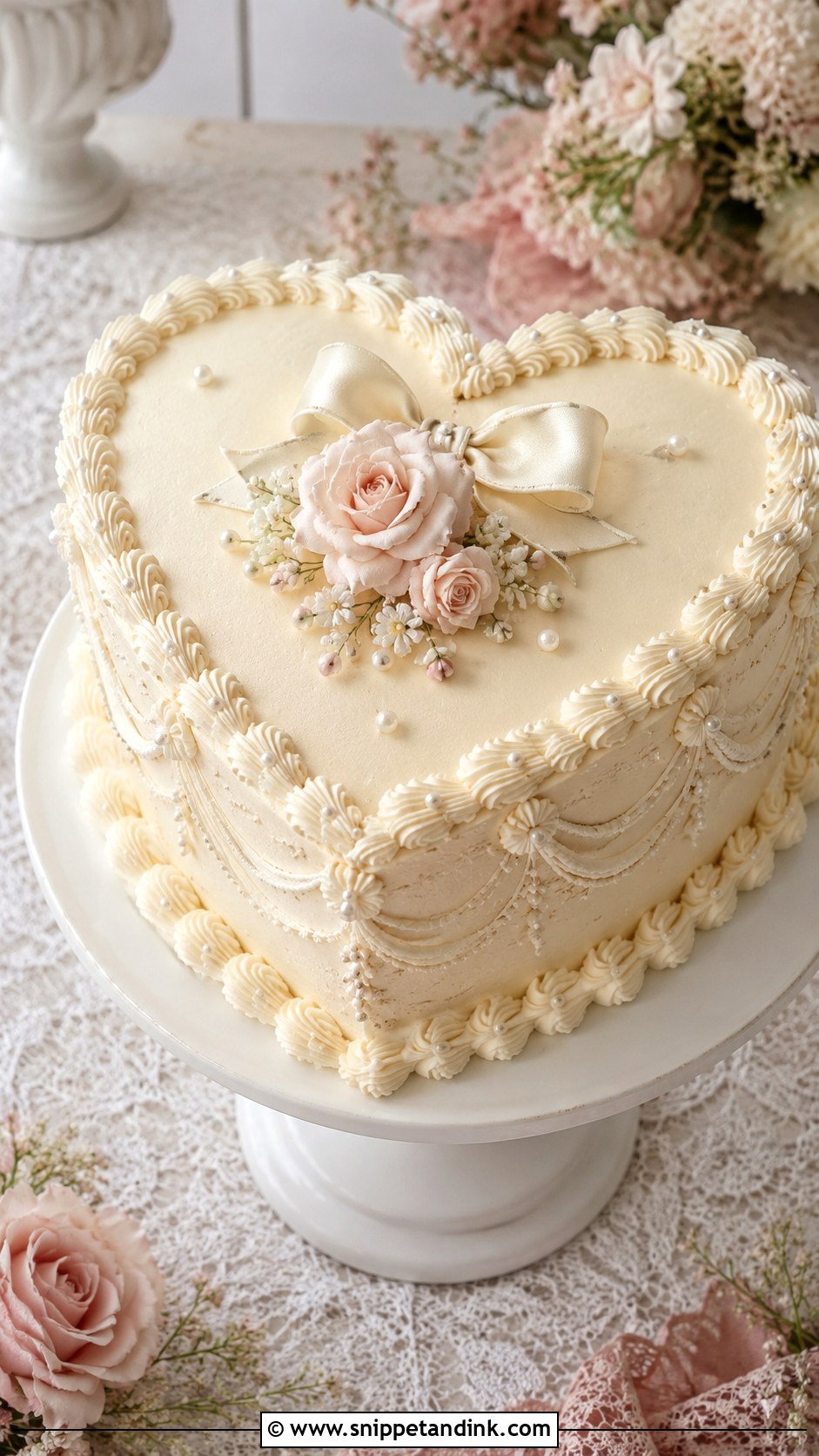 1 Tier Wedding Cake With Heart Shape - Snippet and Ink - 20 1 Tier Wedding Cake Ideas