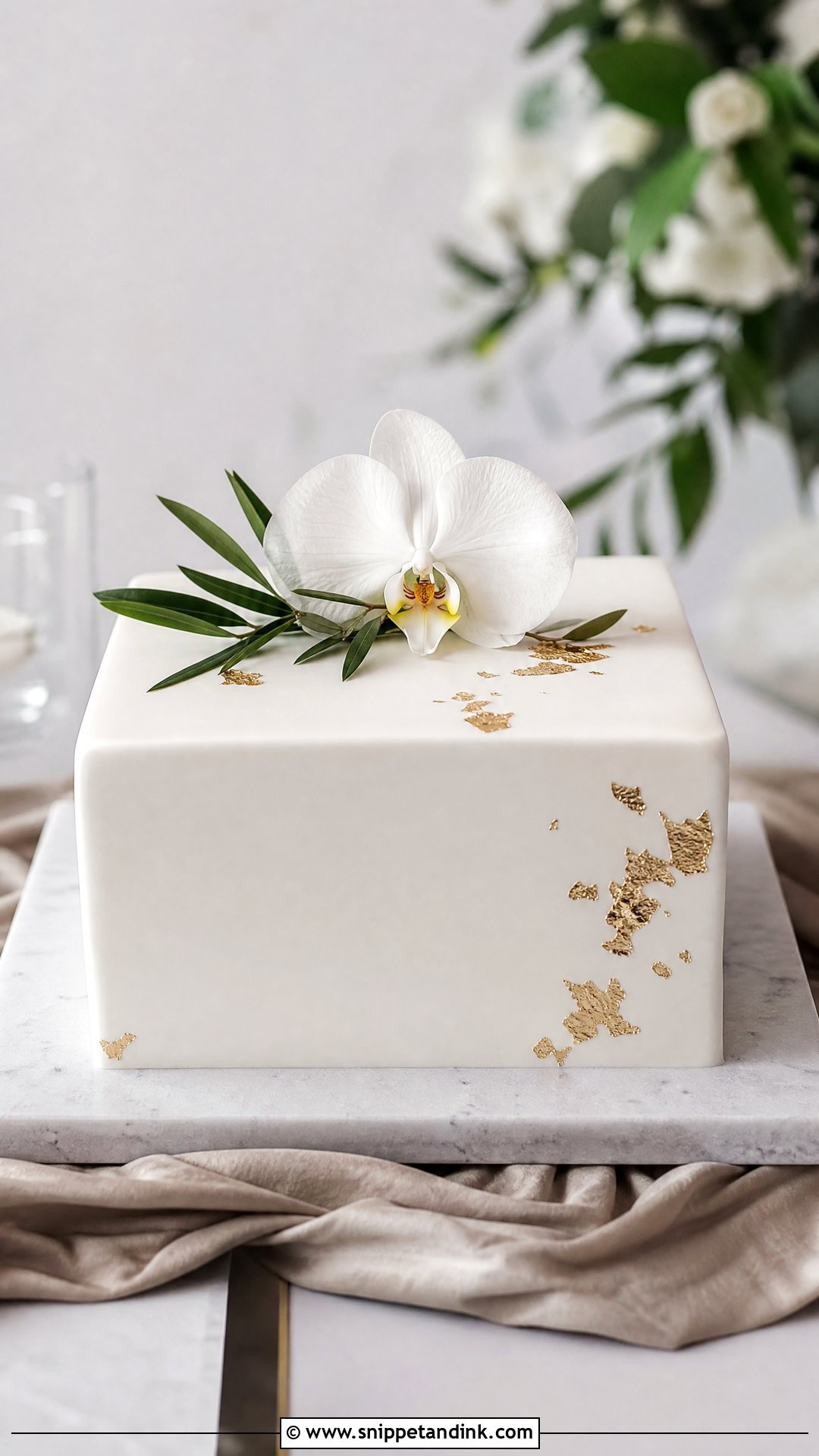 1 Tier Wedding Cake With Square Shape - Snippet and Ink - 25 1 Tier Cake Ideas for Wedding