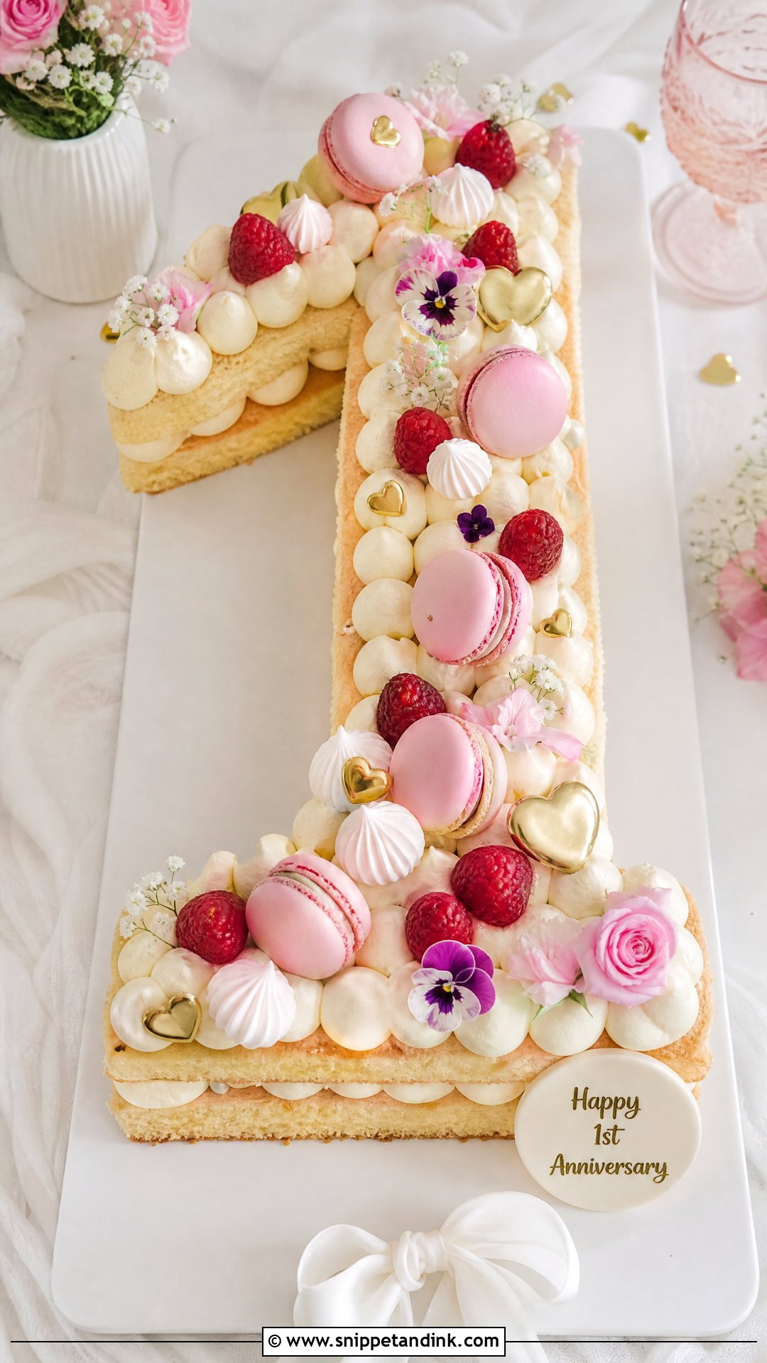 1 Year Anniversary Number 1 Cake - Snippet and Ink - 30 1 Year Anniversary Cake Ideas