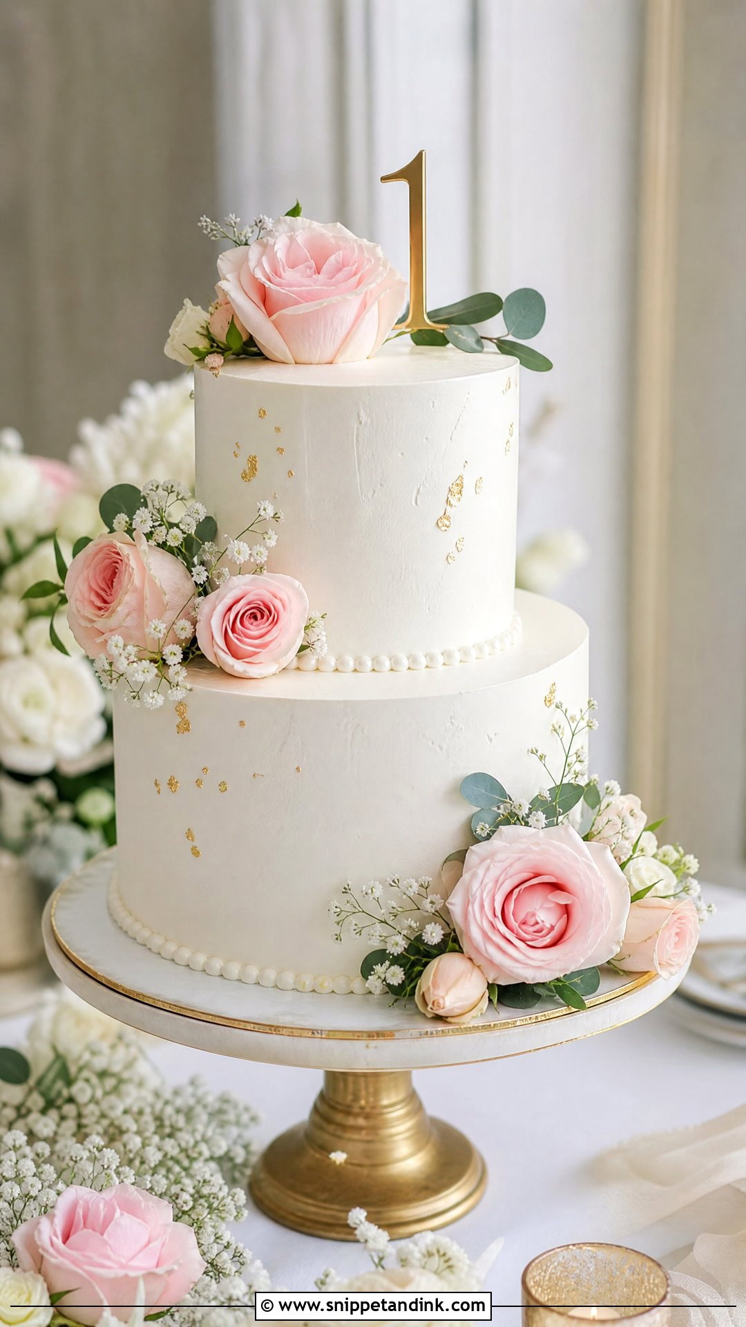 1 Year Anniversary Two Tier Cake - Snippet and Ink - 30 1 Year Anniversary Cake Ideas