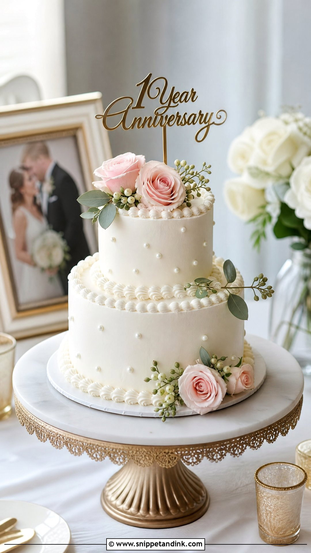 1 Year Anniversary Wedding Cake Recreation - Snippet and Ink - 30 1 Year Anniversary Cake Ideas
