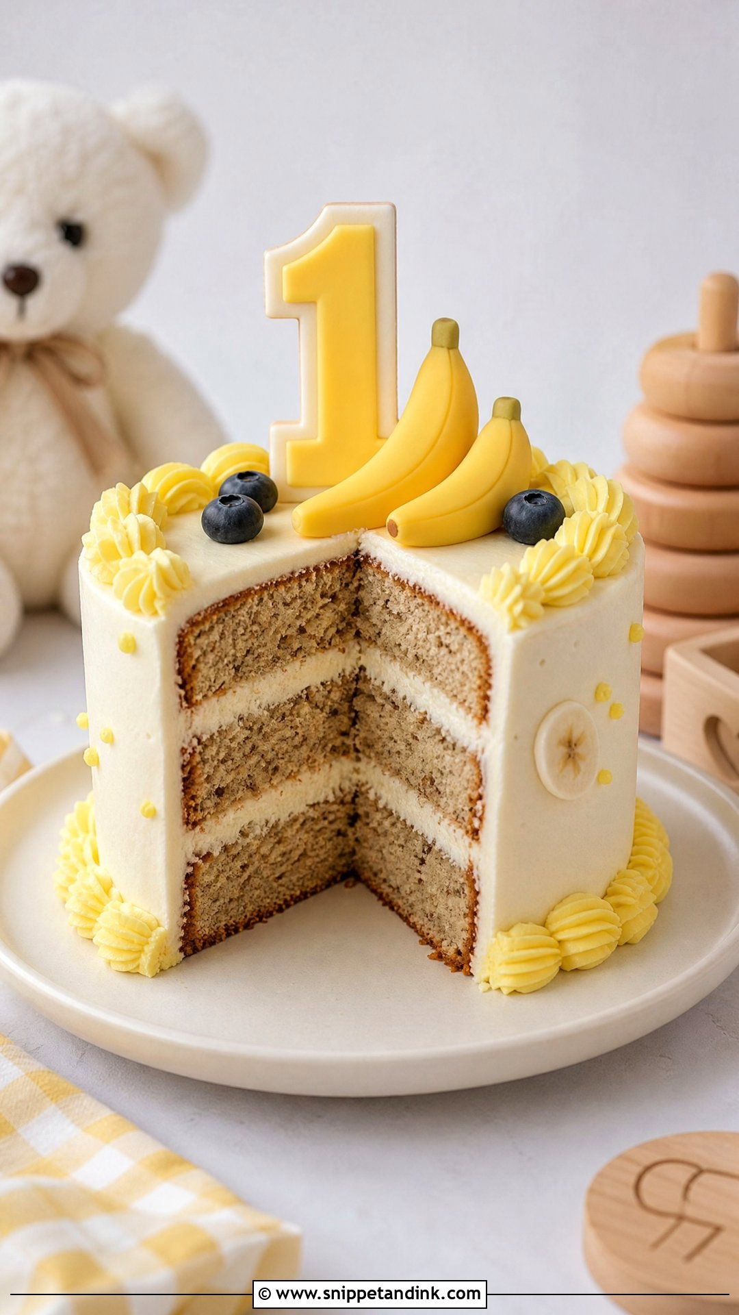 1 Year Banana Cake - Snippet and Ink - 30 1 Year Cake Ideas