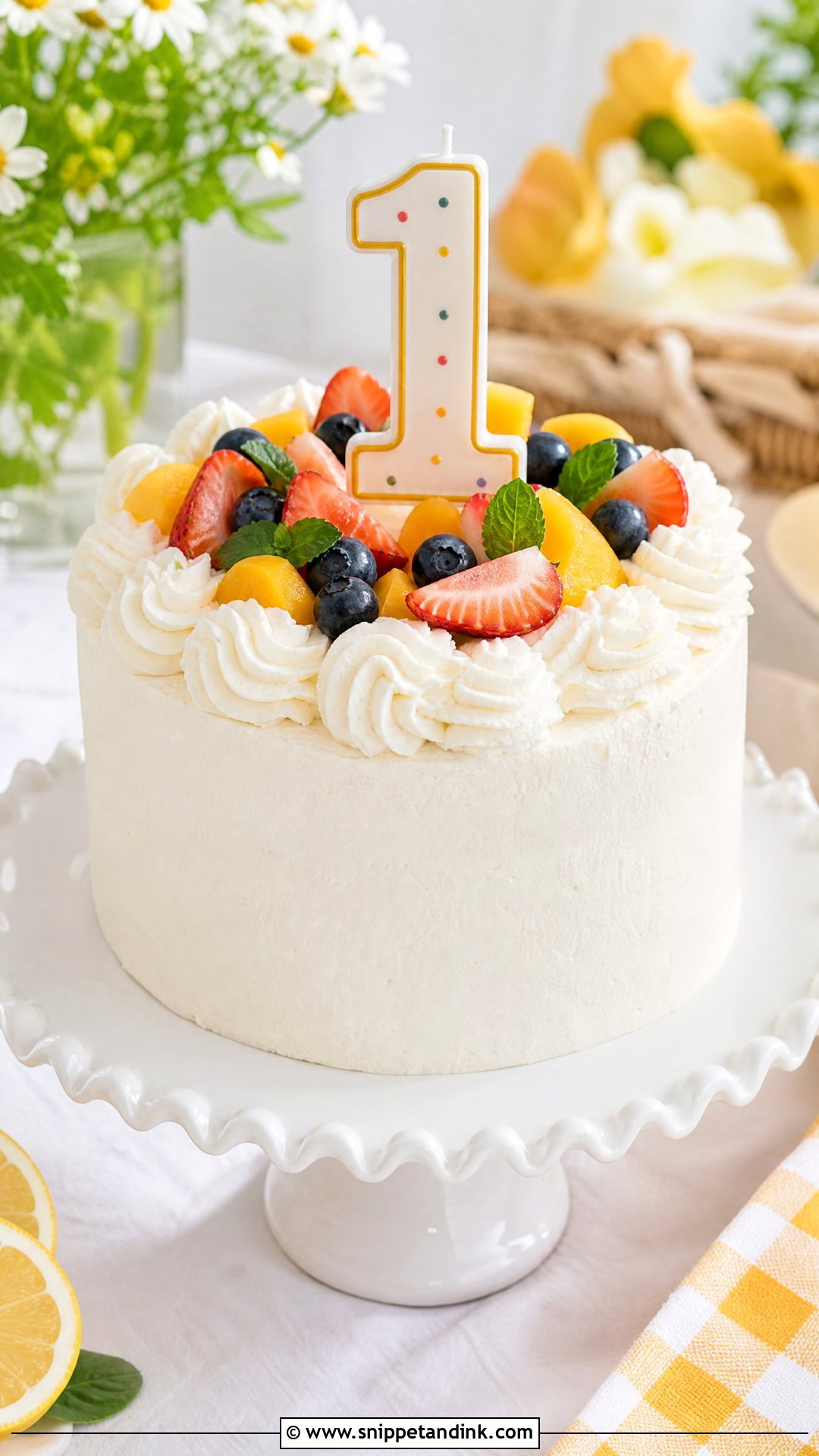 1 Year Fruit Cake - Snippet and Ink - 30 1 Year Cake Ideas