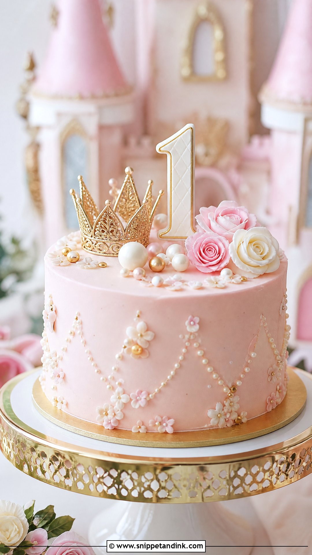 1 Year Princess Cake - Snippet and Ink - 30 1 Year Cake Ideas