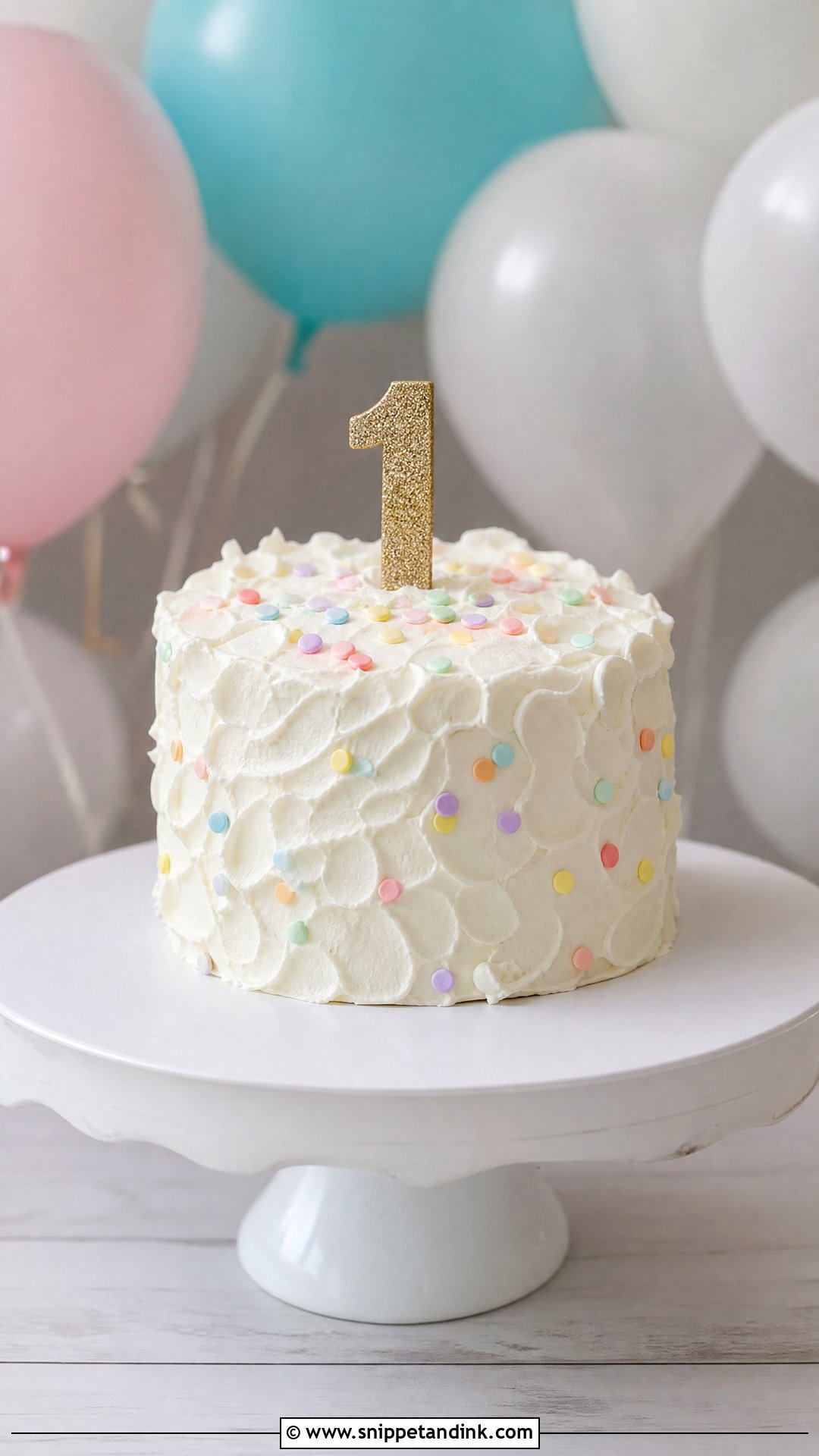 1 Year Smash Cake - Snippet and Ink - 30 1 Year Cake Ideas
