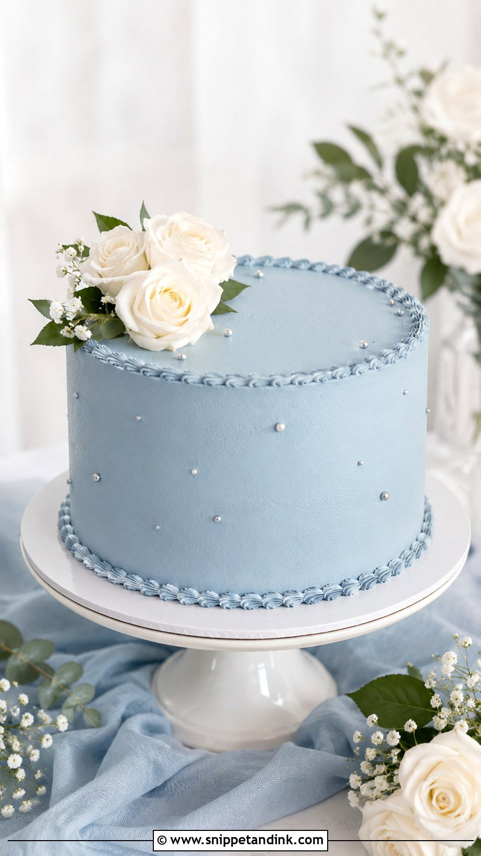 10 Inch Blue Wedding Cake - Snippet and Ink - 20 10 Inch Wedding Cake Ideas