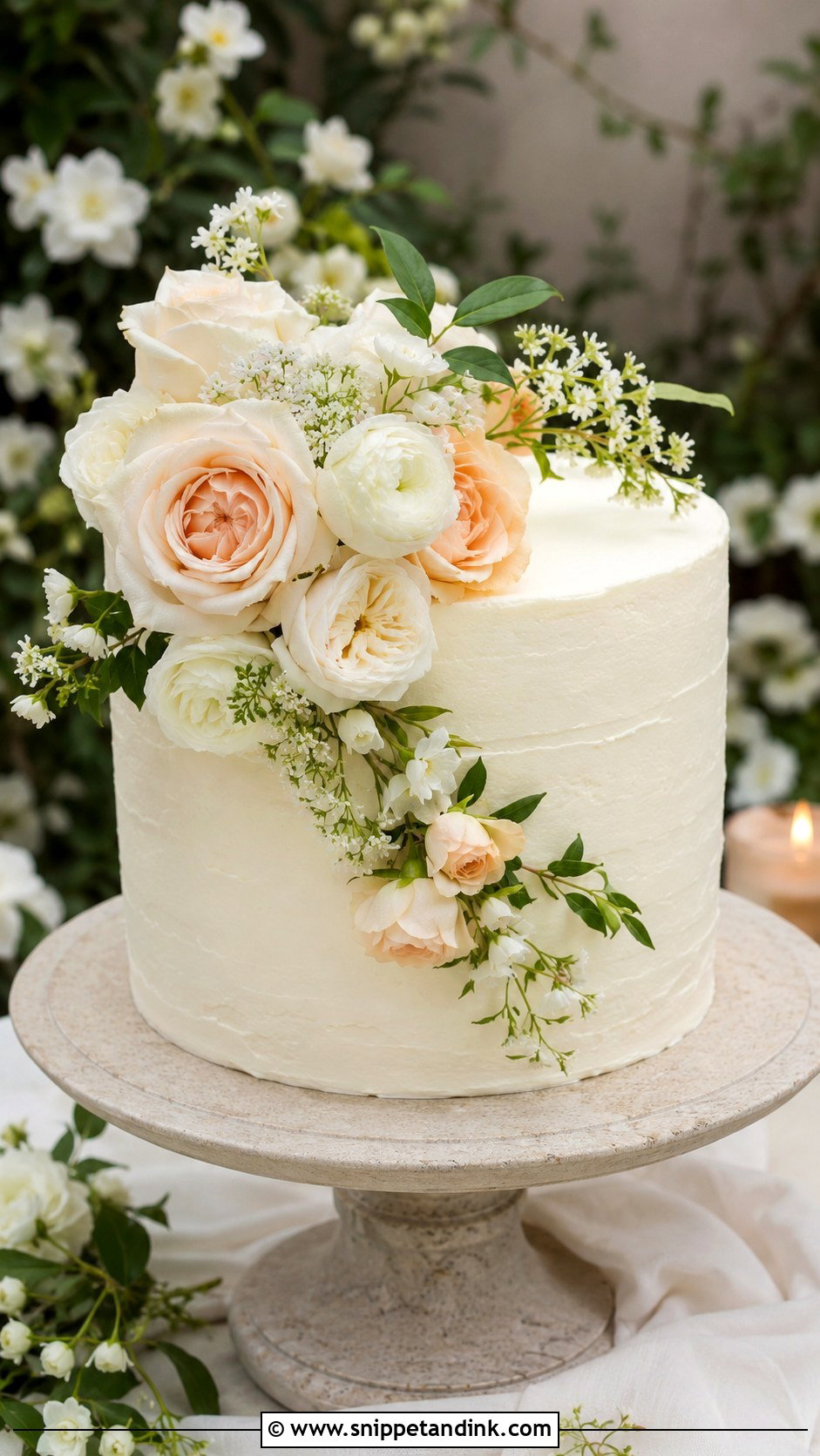 10 Inch Floral Wedding Cake - Snippet and Ink - 20 10 Inch Wedding Cake Ideas