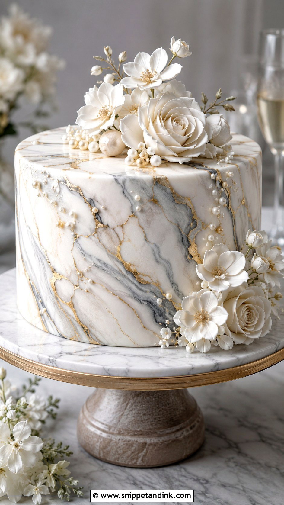 10 Inch Marble Wedding Cake - Snippet and Ink - 20 10 Inch Wedding Cake Ideas