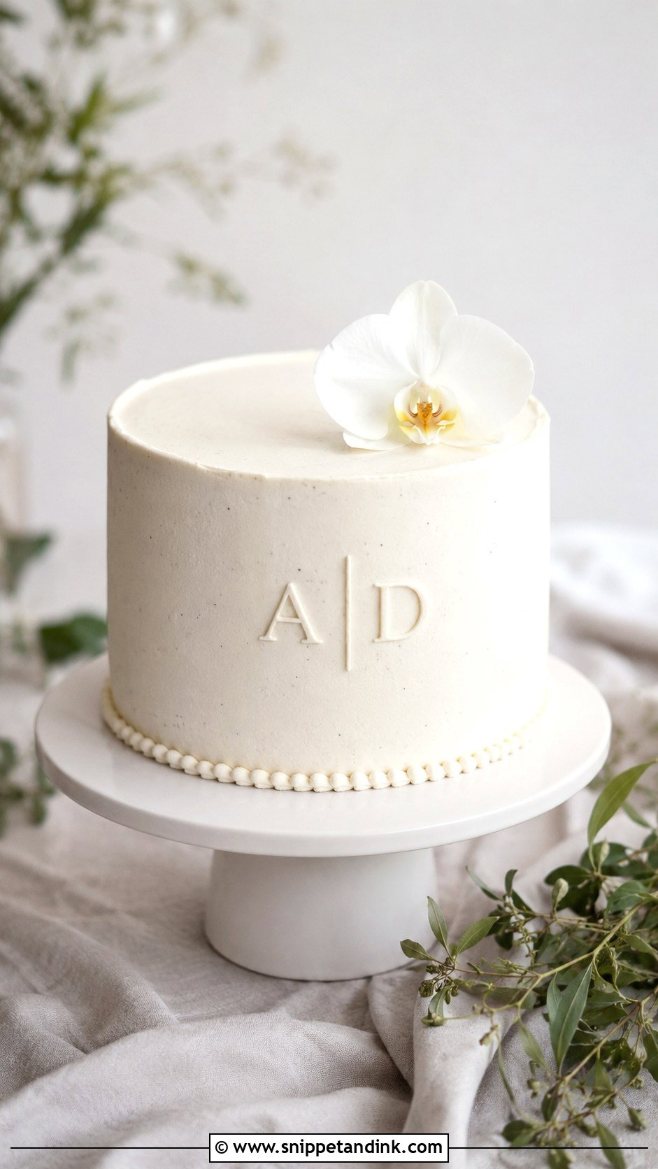 10 Inch Minimalist Wedding Cake - Snippet and Ink - 20 10 Inch Wedding Cake Ideas