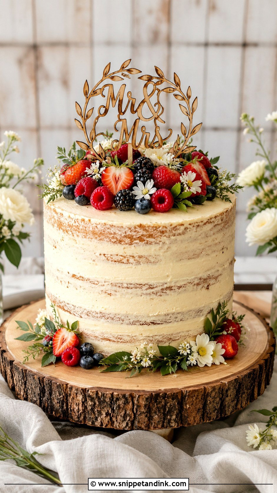10 Inch Rustic Wedding Cake - Snippet and Ink - 20 10 Inch Wedding Cake Ideas