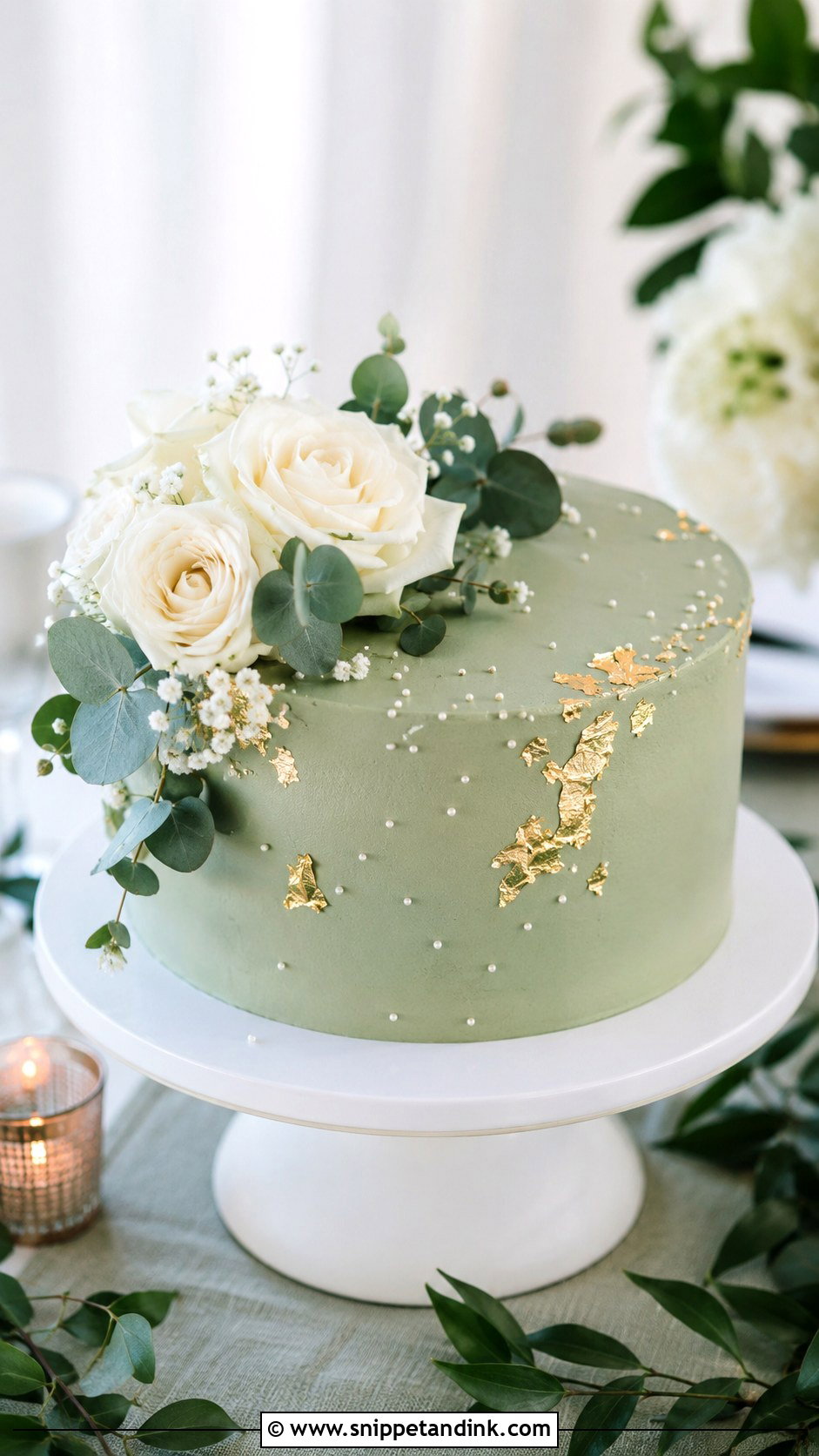 10 Inch Sage Green Wedding Cake - Snippet and Ink - 20 10 Inch Wedding Cake Ideas