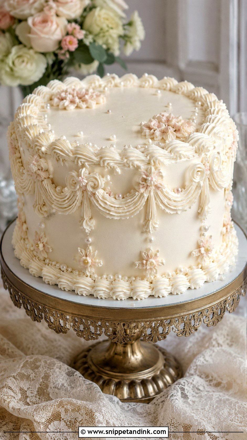 10 Inch Vintage Wedding Cake - Snippet and Ink - 20 10 Inch Wedding Cake Ideas