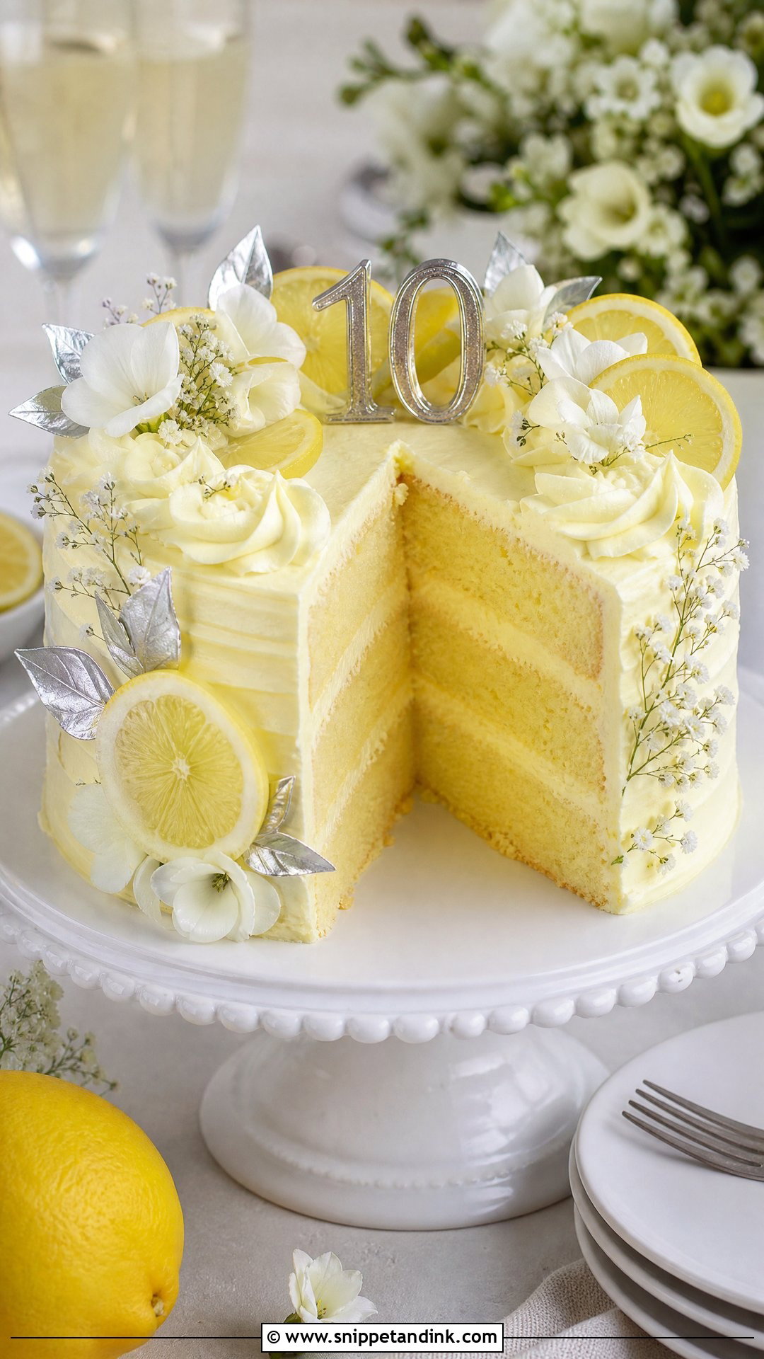 10 Year Anniversary Cake With Lemon Flavor - Snippet and Ink - 25 10 Year Anniversary Cake Ideas