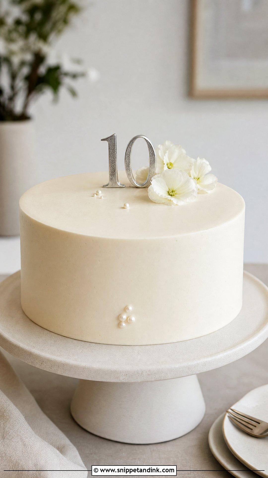10 Year Anniversary Cake With Minimalist Style - Snippet and Ink - 25 10 Year Anniversary Cake Ideas