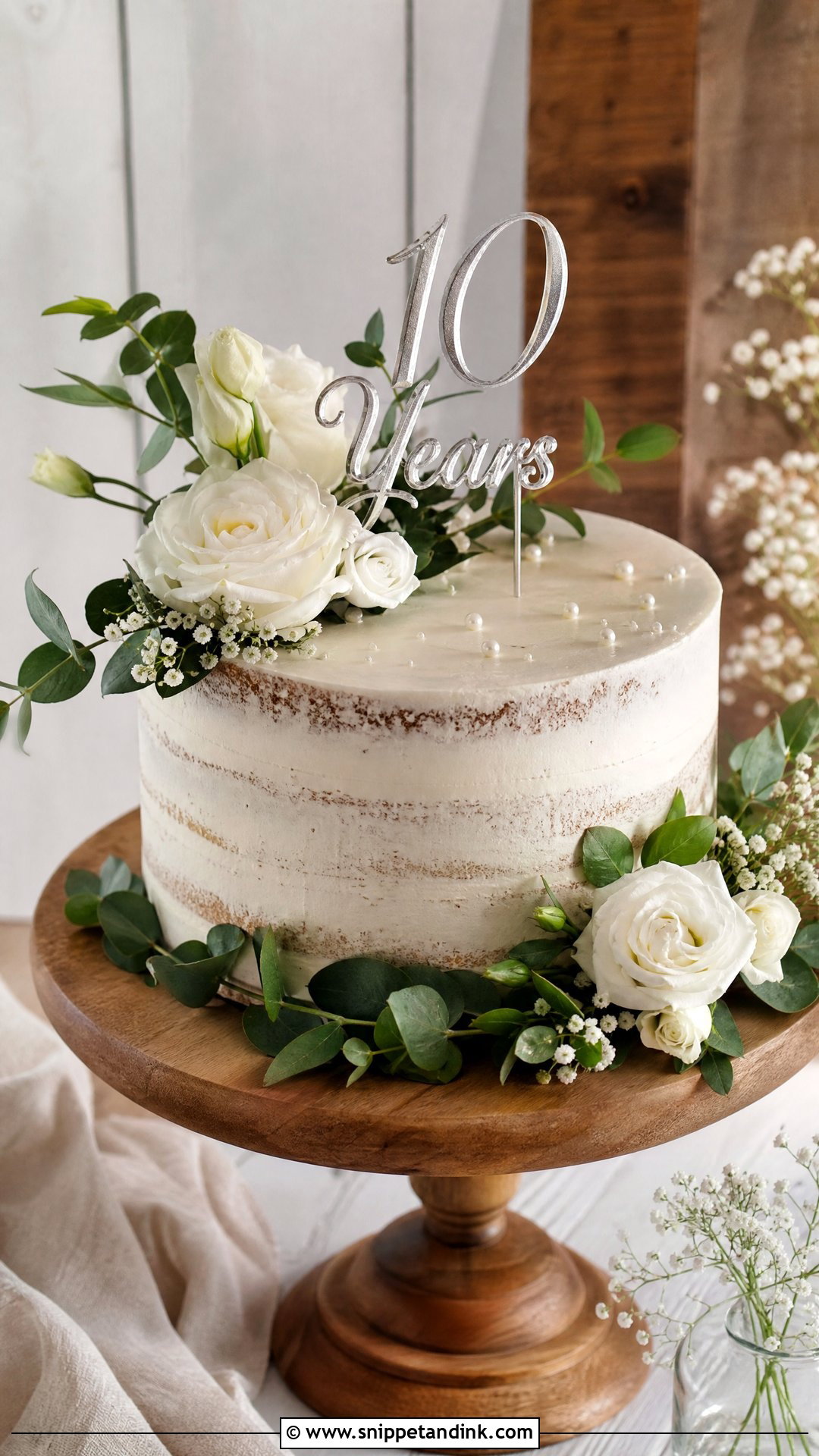 10 Year Anniversary Cake With Rustic Style - Snippet and Ink - 25 10 Year Anniversary Cake Ideas