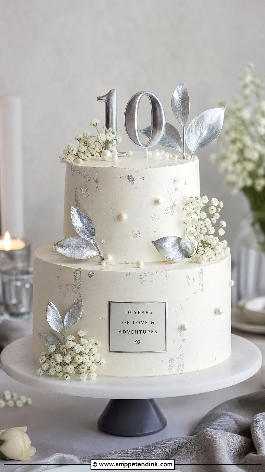 10th Anniversary Cake - Snippet and Ink - 30 Couple Anniversary Cake Ideas