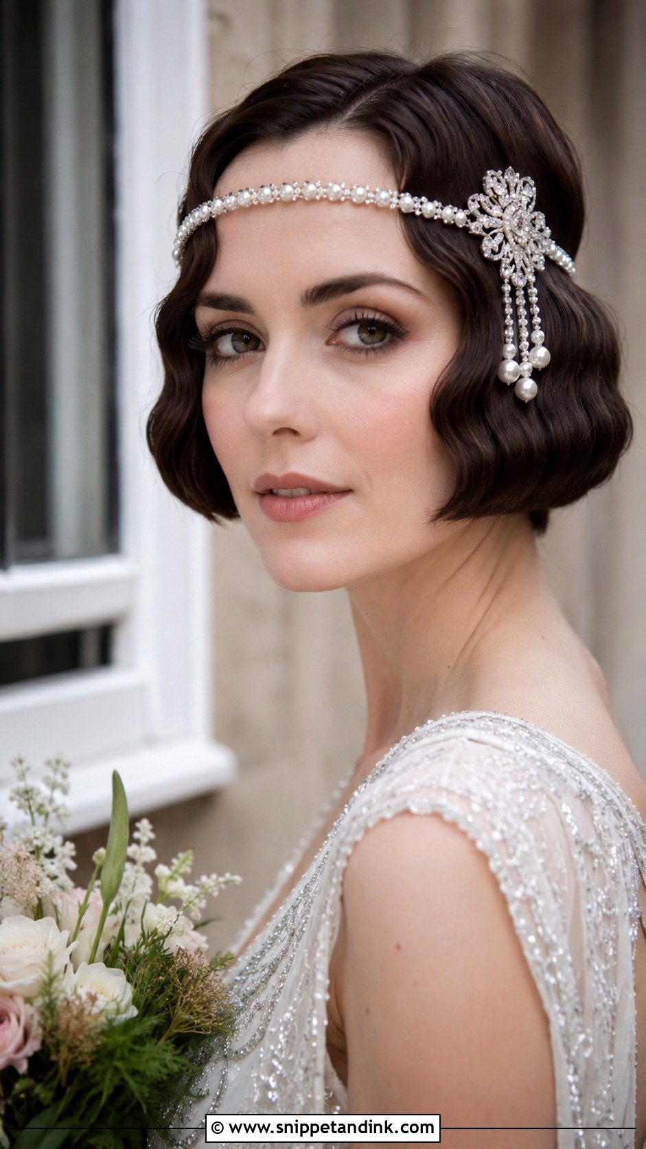 1920s Bob With Headband - Snippet and Ink - 25 Vintage Wedding Hair Ideas