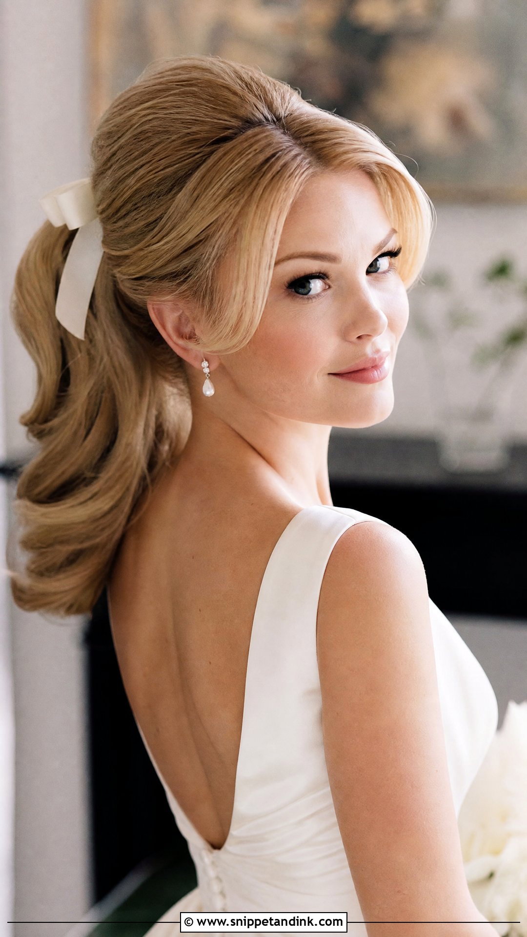 1950s Bridal Ponytail - Snippet and Ink - 20 Retro Bridal Hair Ideas
