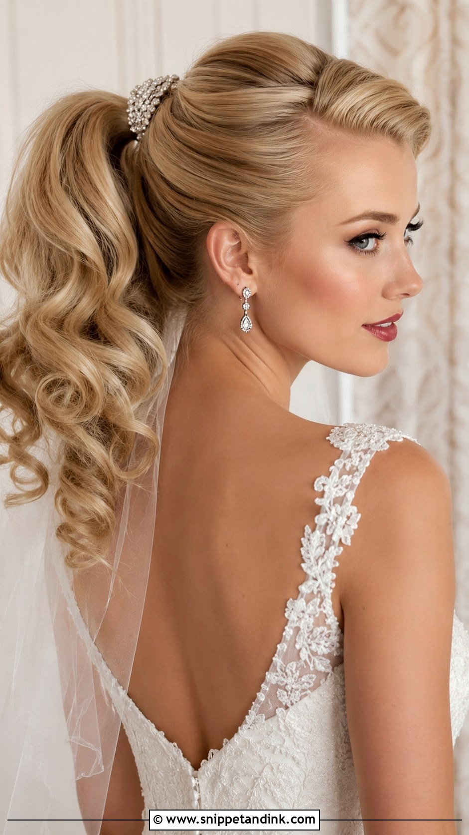 1950s Ponytail Wedding Hairstyle - Snippet and Ink - 25 Vintage Wedding Hair Ideas