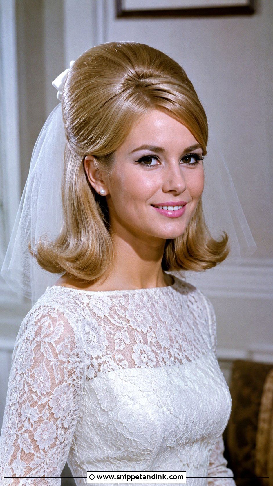1960s Wedding Bubble Flip Hair - Snippet and Ink - 20 1960s Wedding Hair Ideas
