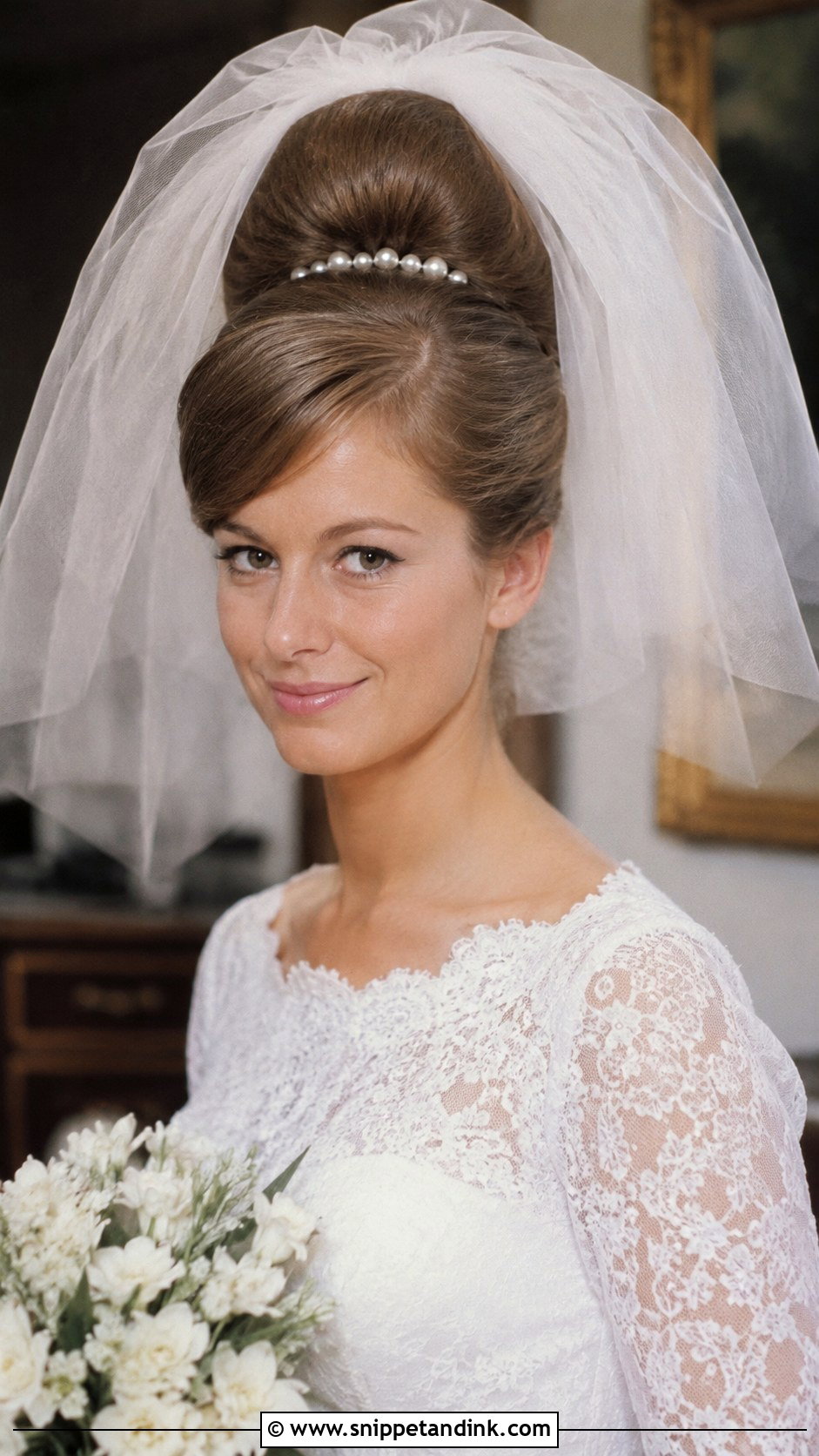 1960s Wedding Bubble Veil Hair - Snippet and Ink - 20 1960s Wedding Hair Ideas