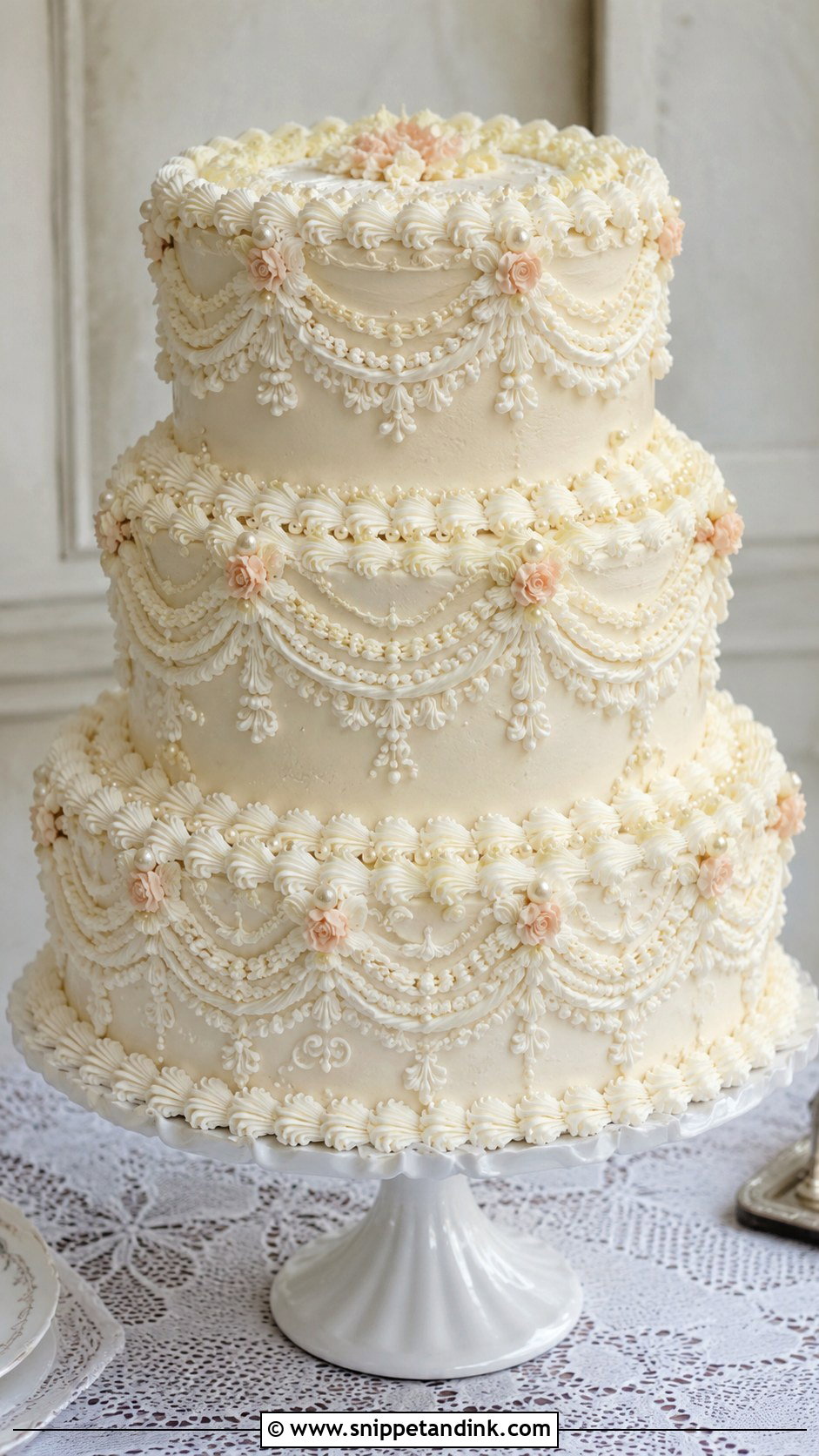 1970s Wedding Cake With Lambeth Piping - Snippet and Ink - 20 1970s Wedding Cake Ideas