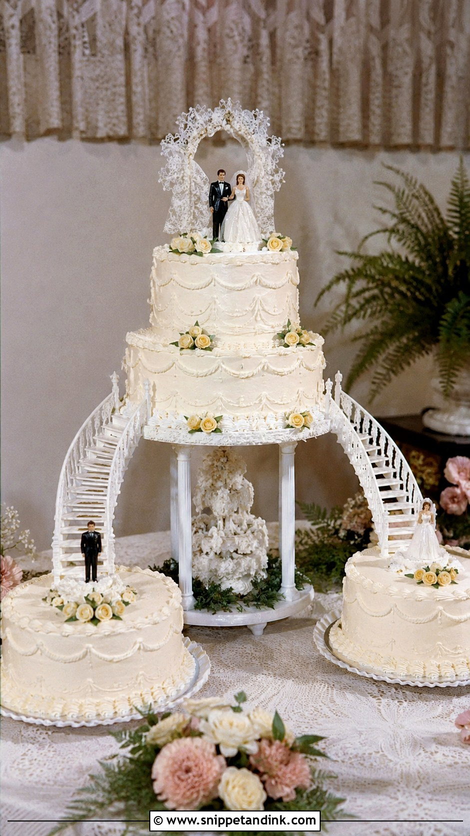 1970s Wedding Cake With Stairs - Snippet and Ink - 20 1970s Wedding Cake Ideas