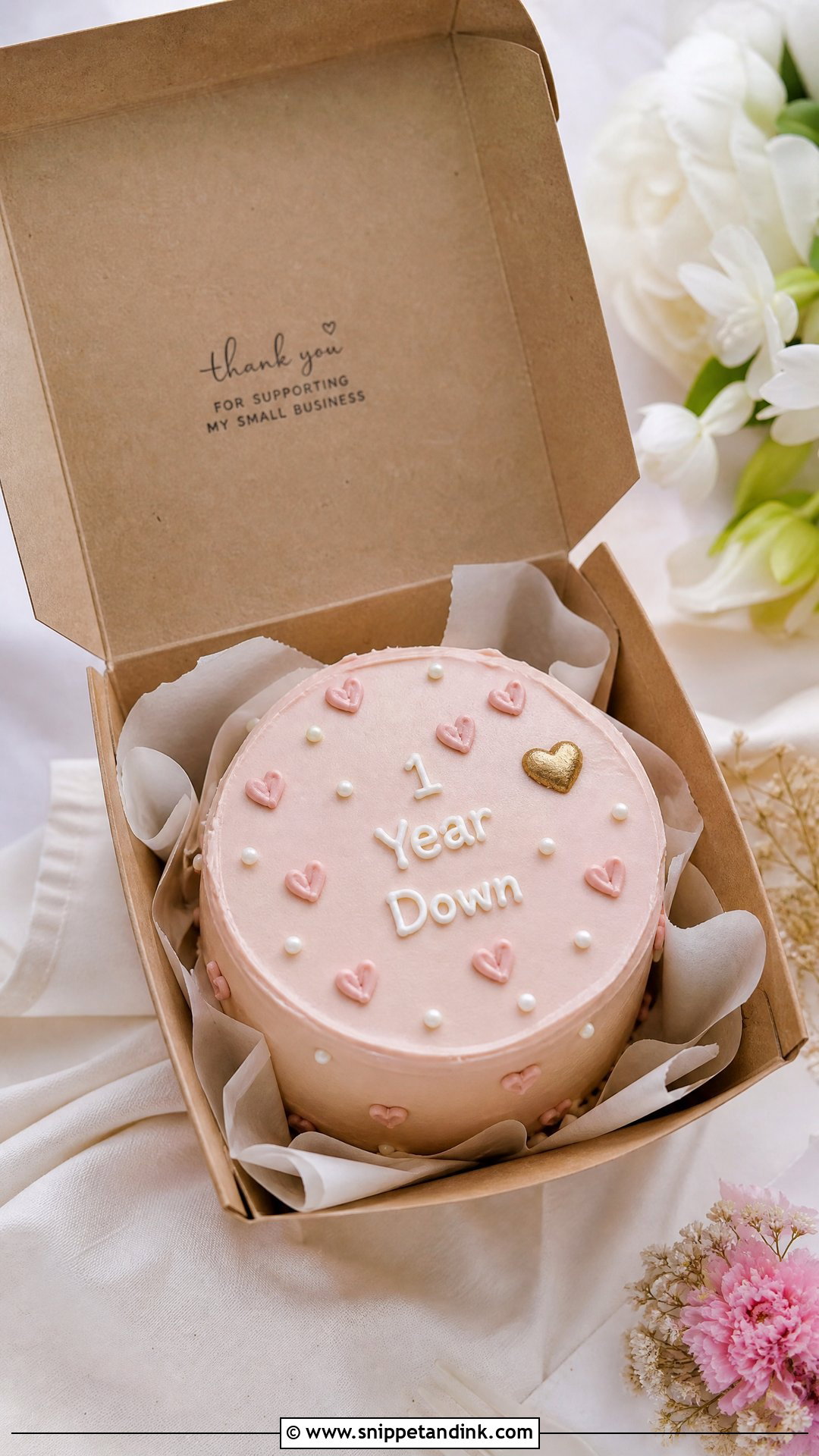 1st Anniversary Bento Cake - Snippet and Ink - 25 1st Wedding Anniversary Cake Ideas