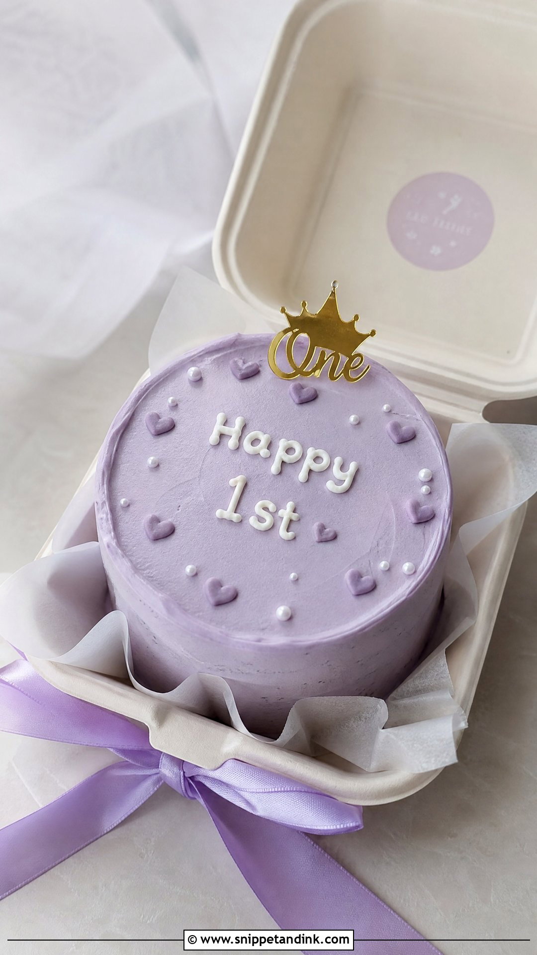 1st Anniversary Bento Cake - Snippet and Ink - 30 1st Anniversary Cake Ideas
