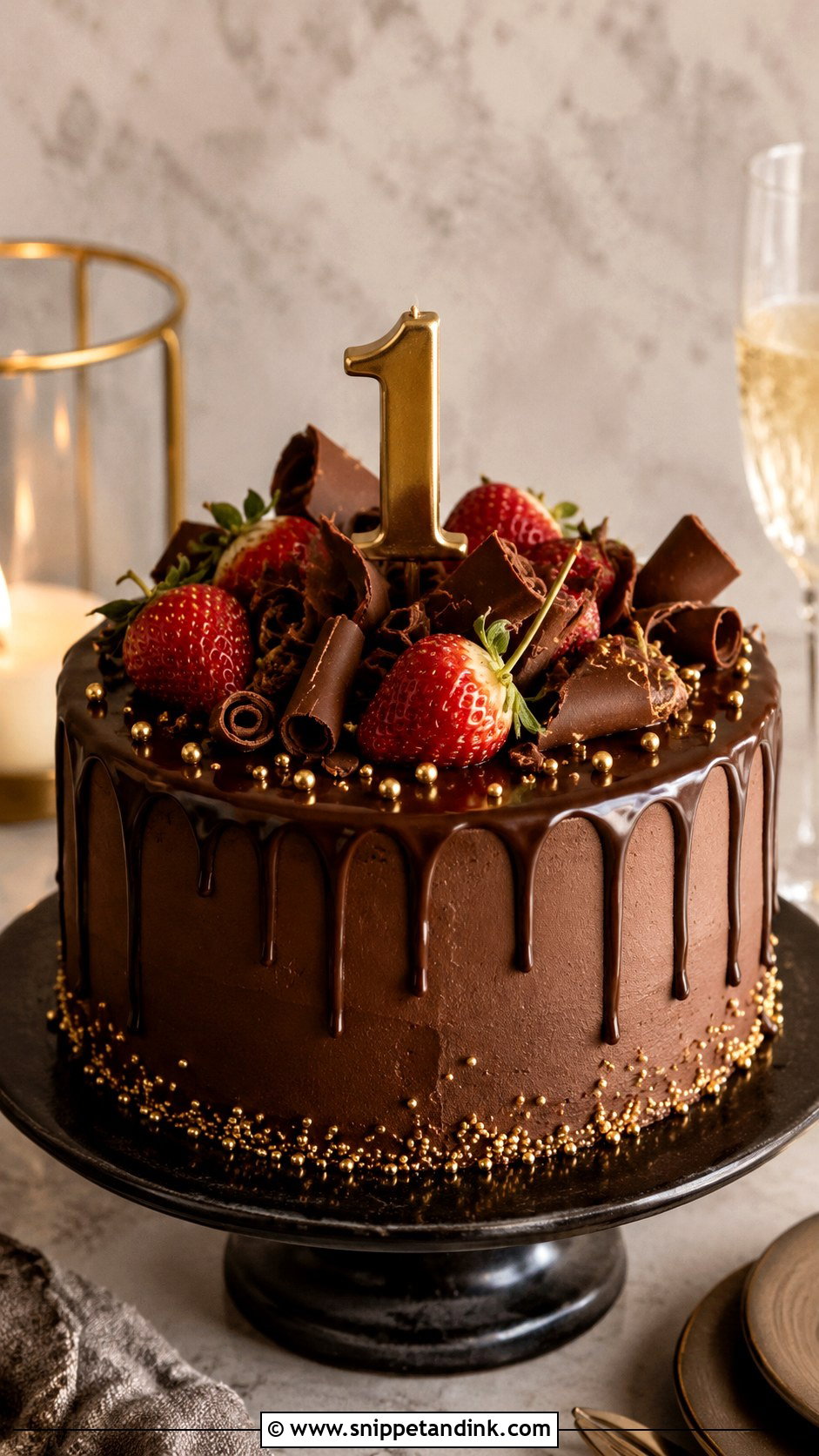 1st Anniversary Chocolate Cake - Snippet and Ink - 20 1st Year Anniversary Cake Ideas
