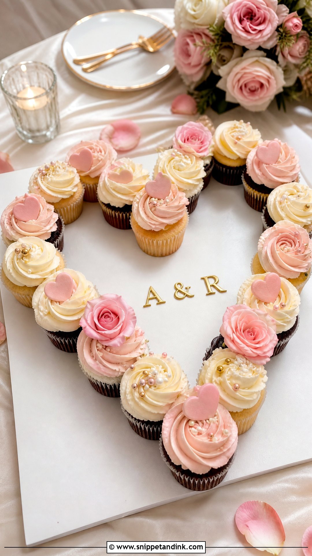 1st Anniversary Cupcake Cake - Snippet and Ink - 25 1st Wedding Anniversary Cake Ideas