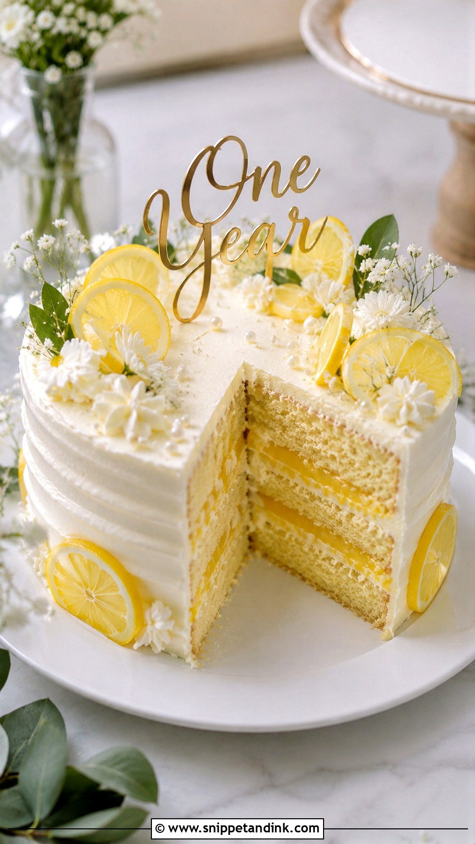 1st Anniversary Lemon Cake - Snippet and Ink - 20 1st Year Anniversary Cake Ideas