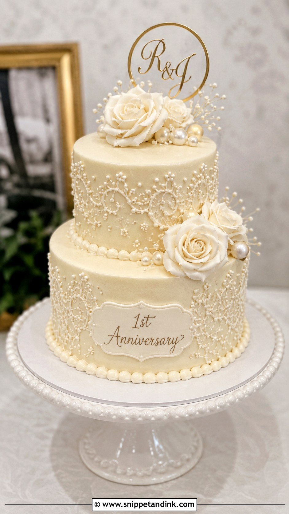 1st Anniversary Mini Wedding Cake - Snippet and Ink - 20 1st Year Anniversary Cake Ideas