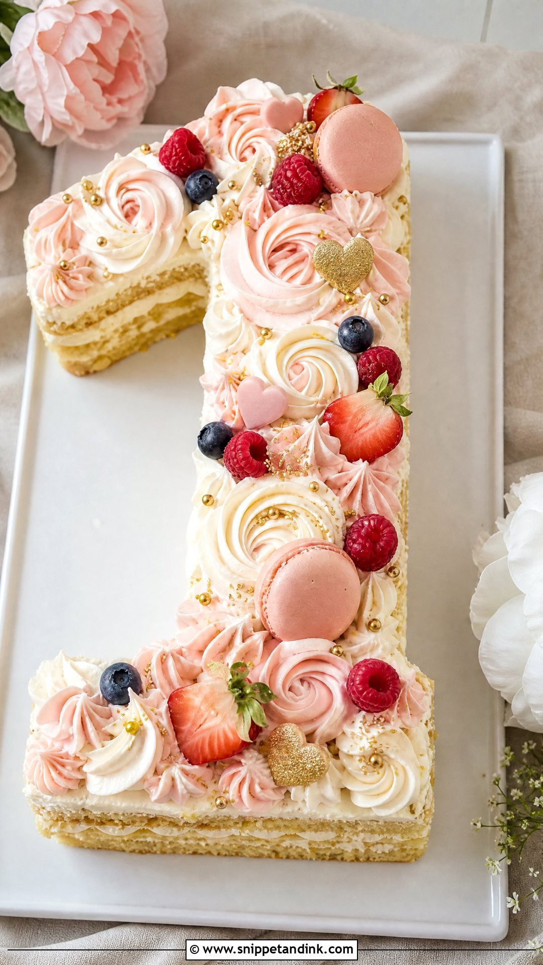 1st Anniversary Number 1 Cake - Snippet and Ink - 25 1st Wedding Anniversary Cake Ideas