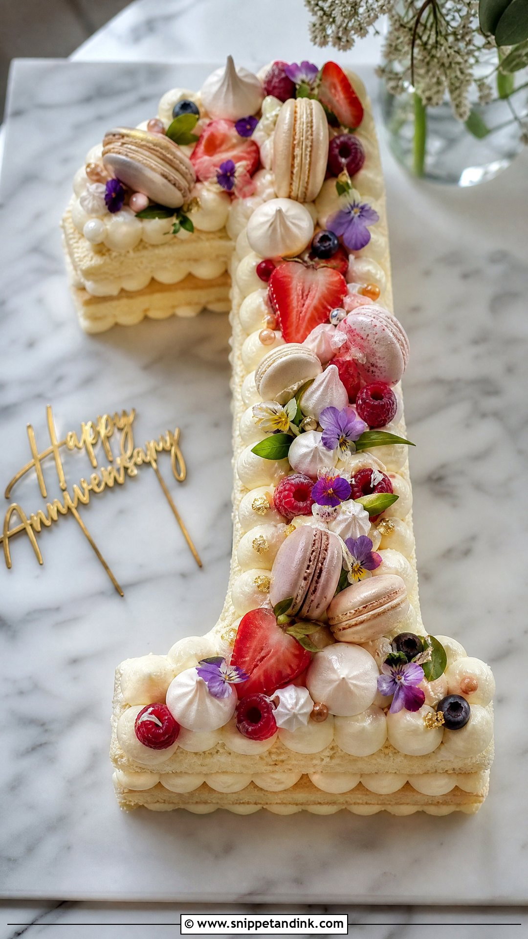 1st Anniversary Number 1 Cake - Snippet and Ink - 25 1st Wedding Anniversary Cake Designs