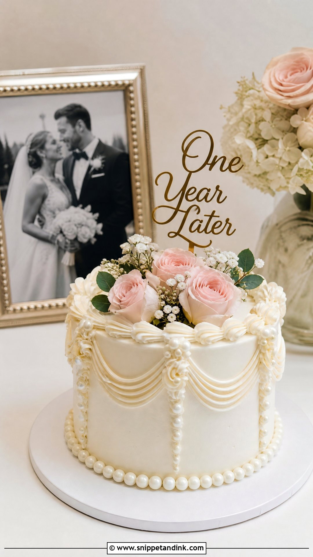 1st Anniversary Wedding Cake Recreation - Snippet and Ink - 25 1st Wedding Anniversary Cake Designs